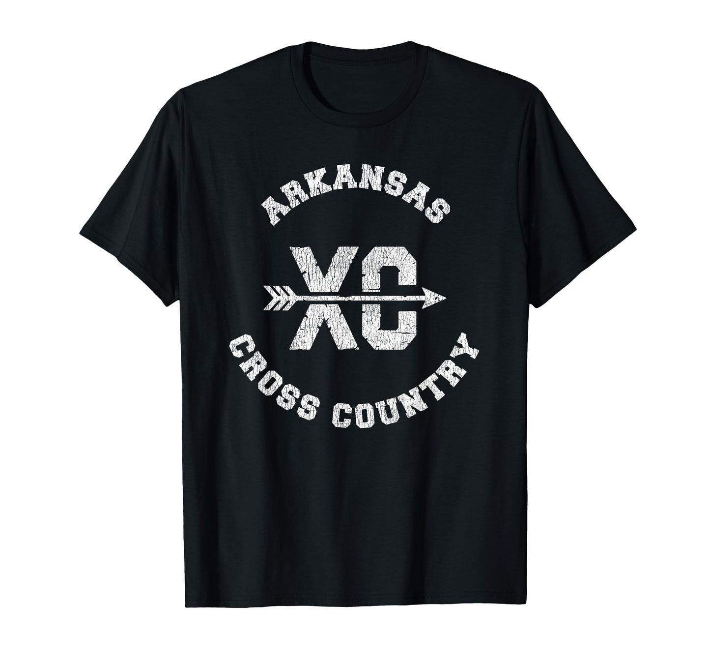 Arkansas Cross Country Retro Distressed XC Running T-Shirt