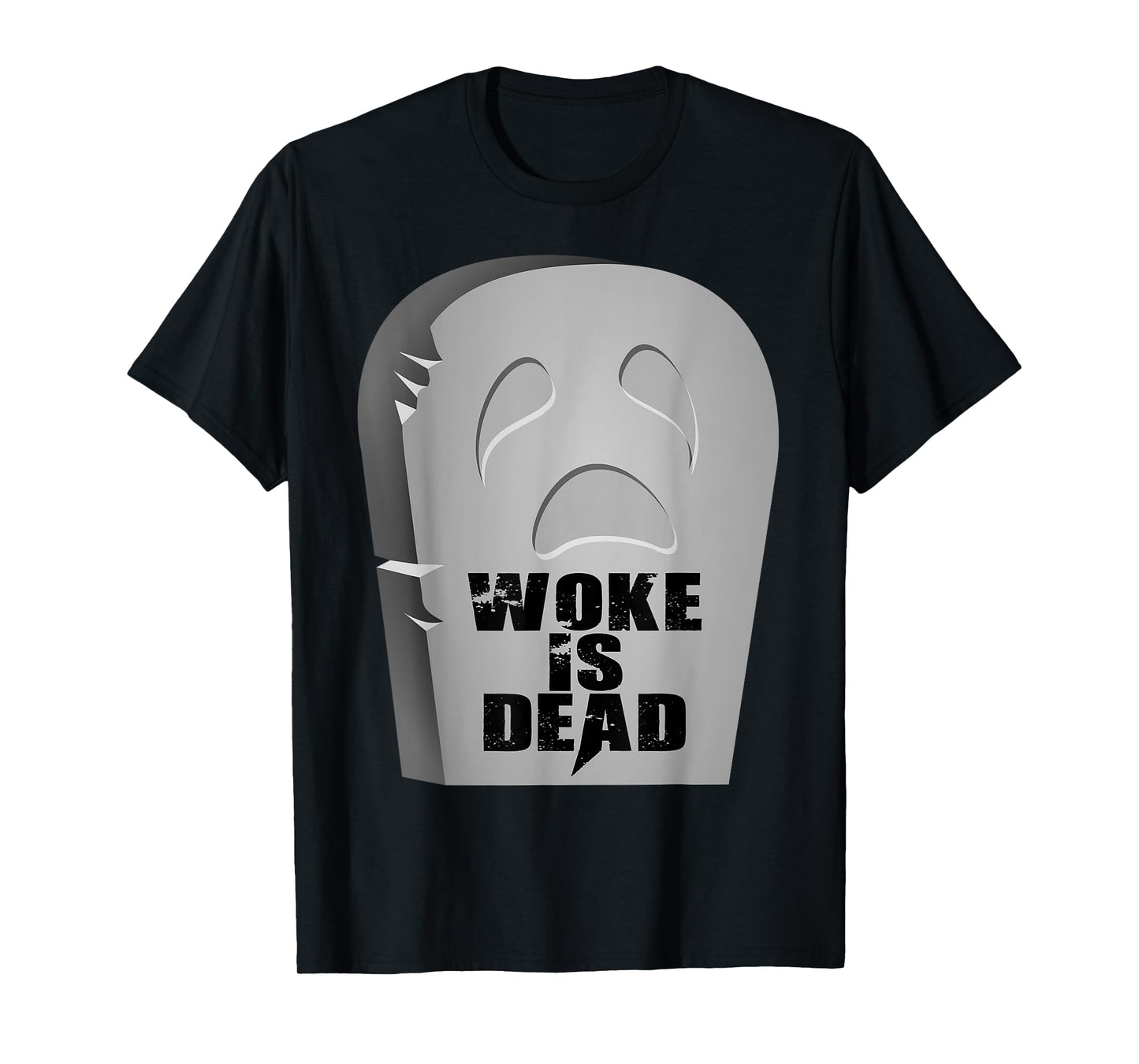 Woke is Dead Funny Halloween Gravestone Design Shirt T-Shirt