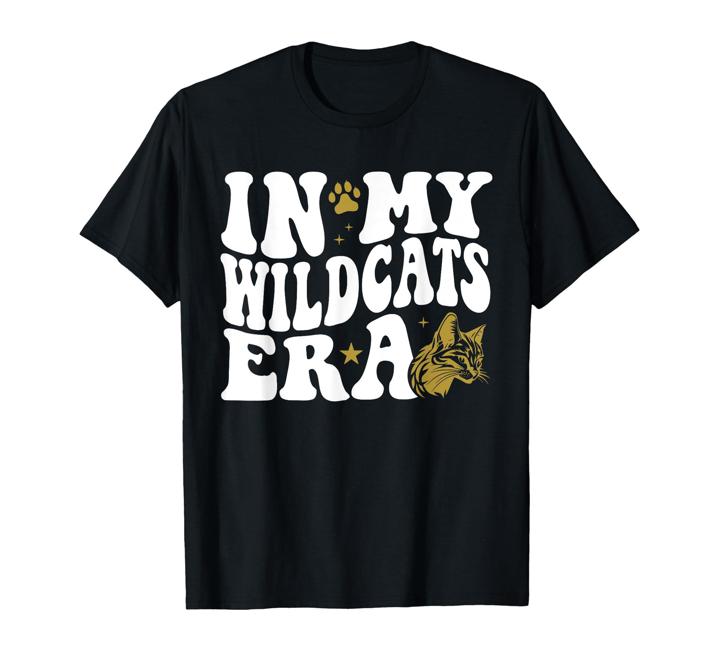 In My Wildcats Era for Raider Mascot Sports Fan White Gold T-Shirt