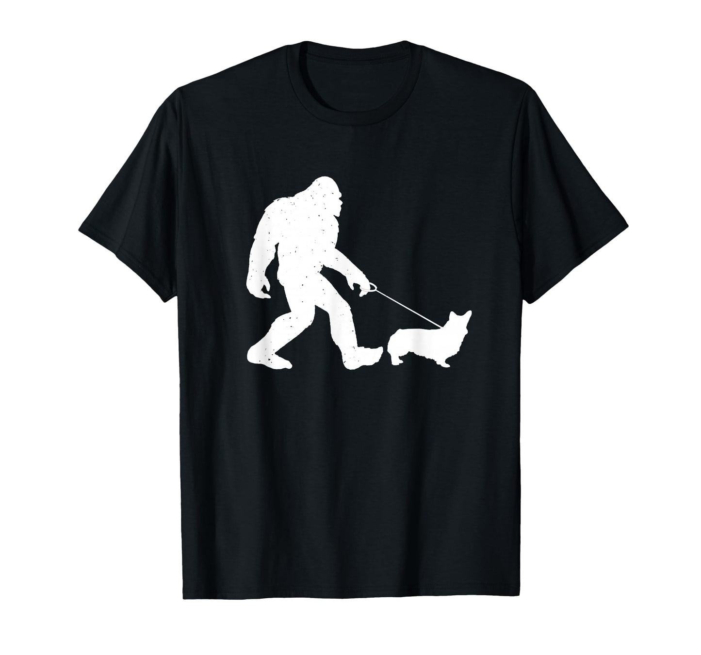 Bigfoot Walking Corgi Dog Funny Gift T-Shirt Small
