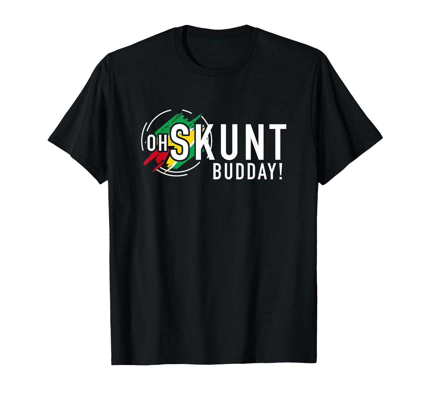 Skunt with Guyana Flag Funny Patriotic design T-Shirt