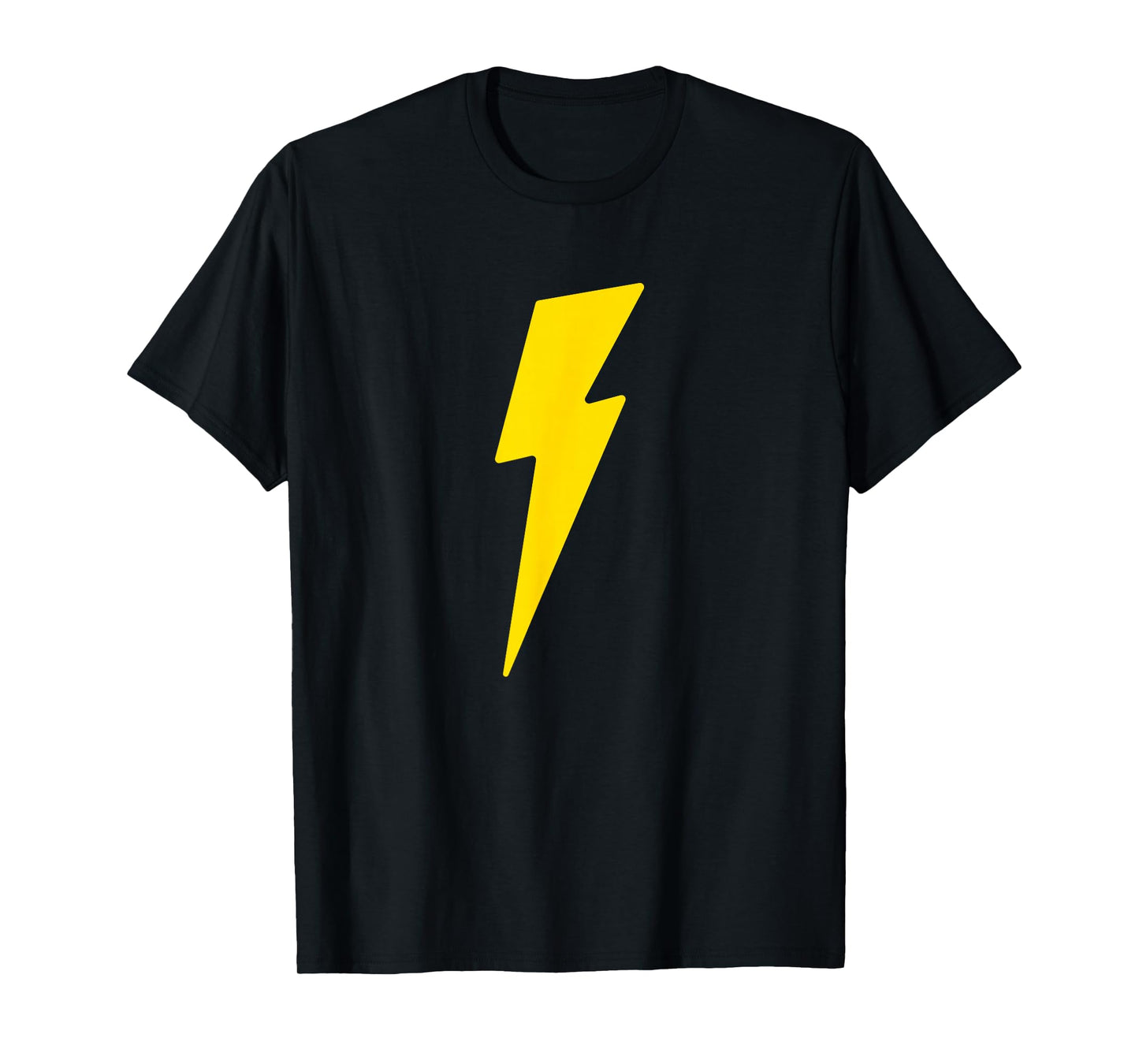 Simple Lightning Bolt | Yellow Thunder Bolt Graphic T-Shirt