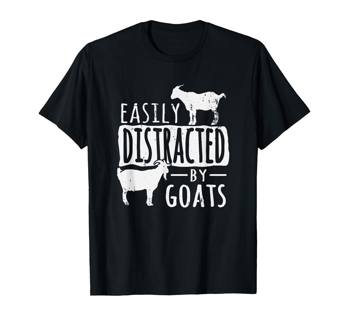 Funny Easily Distracted By Goats Country T-Shirt
