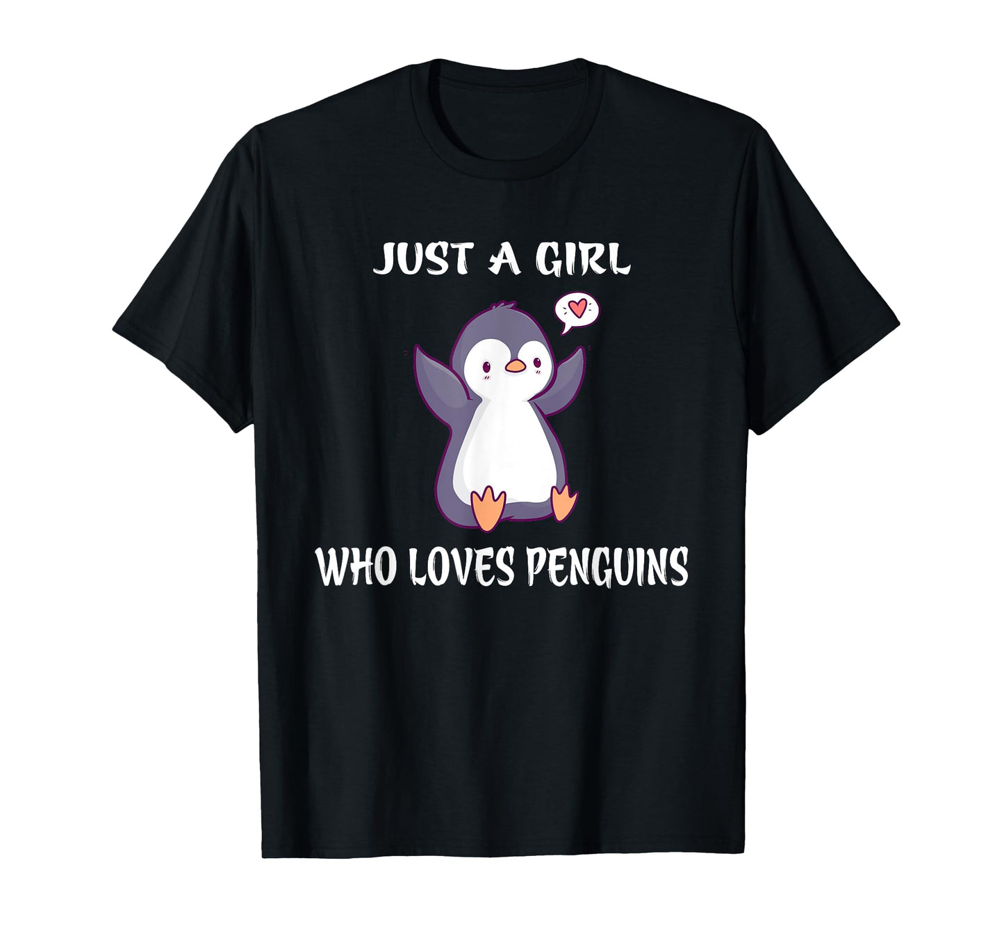 Just a Girl who loves Penguins T-Shirt Birthday Girl Gift T-Shirt