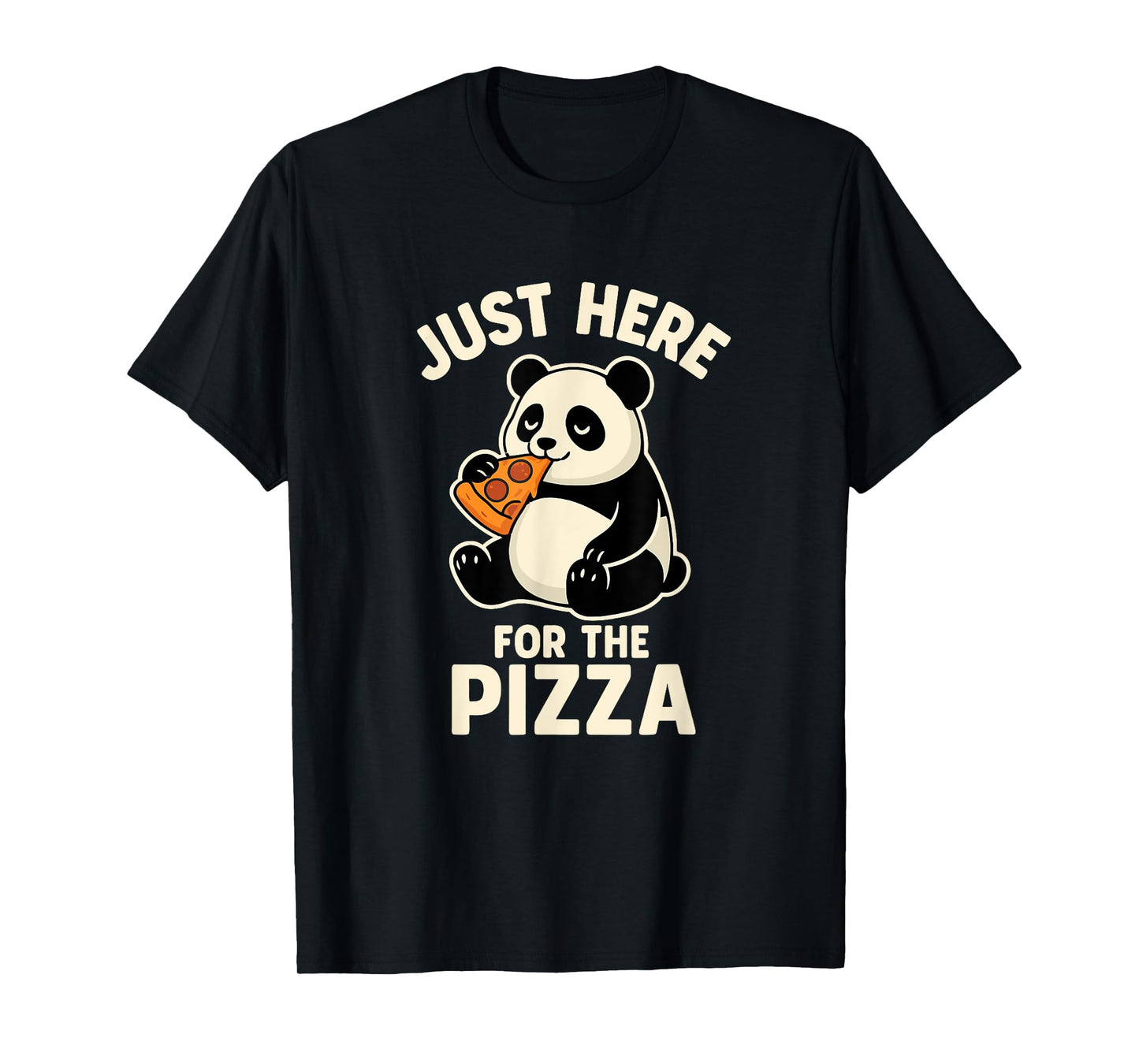 Funny Panda Pizza Lover Graphic T-Shirt