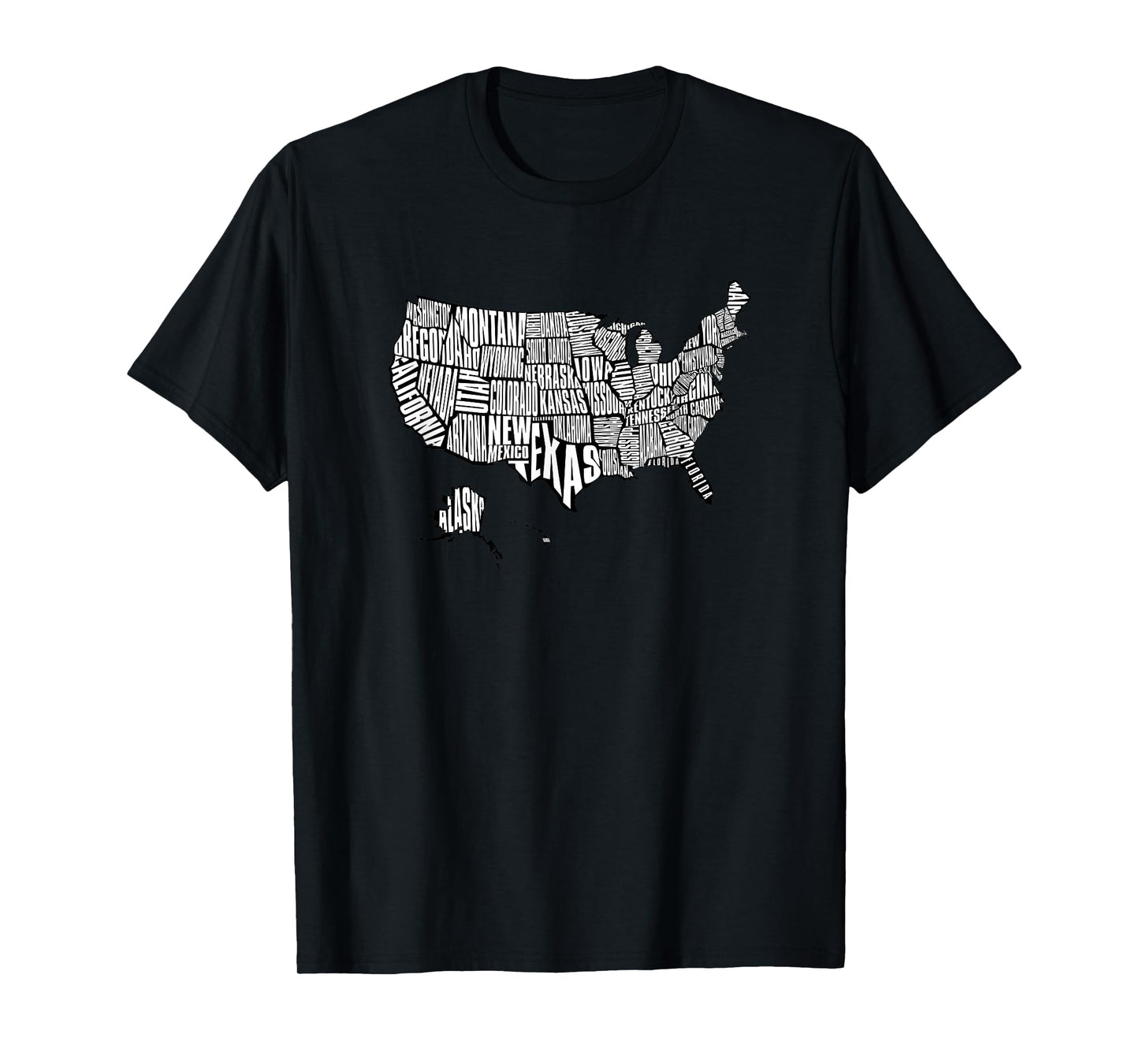 Map Of USA - US Map 50 United States Geography Lesson T-Shirt