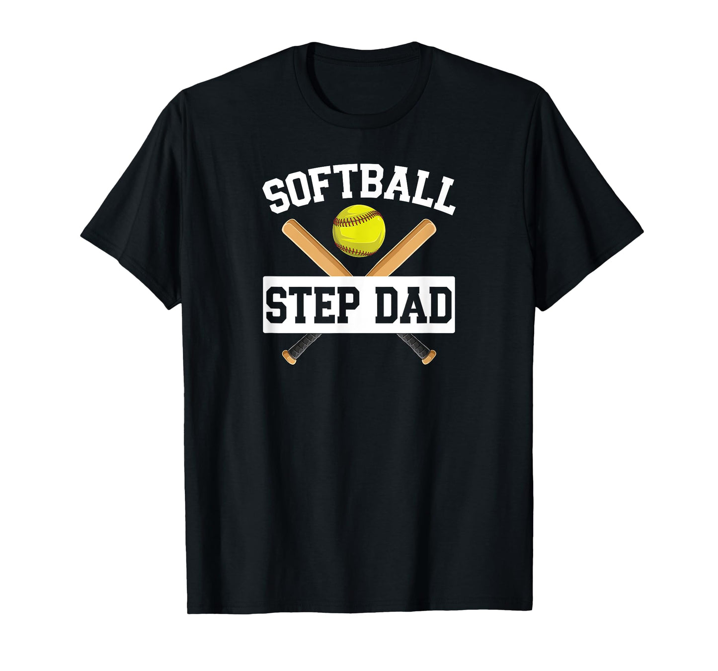 Softball Step Dad Of A Softball Player Stepdad T-Shirt
