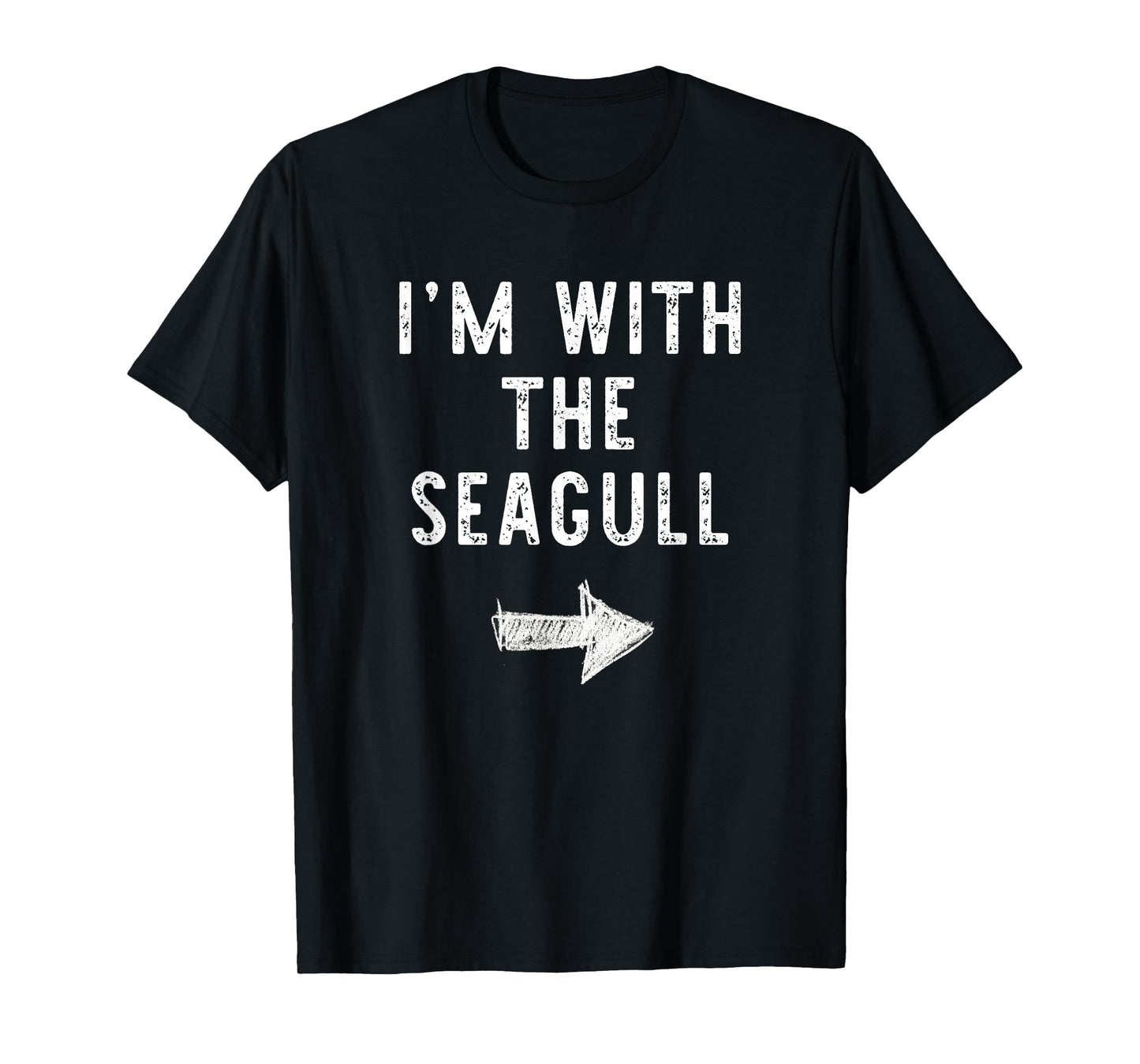 I'm With The Seagull Costume Halloween Matching Couple T-Shirt