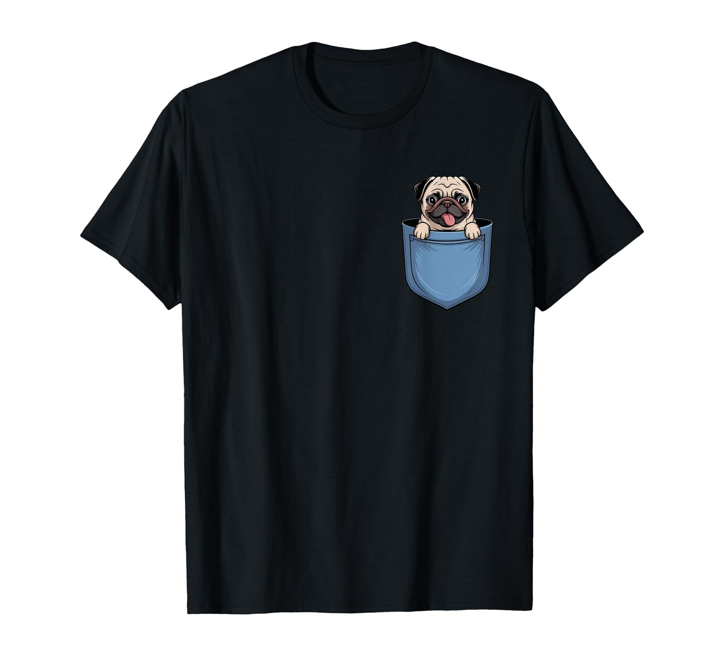 Cute Pocket Pug Lover Pug Mom T-Shirt