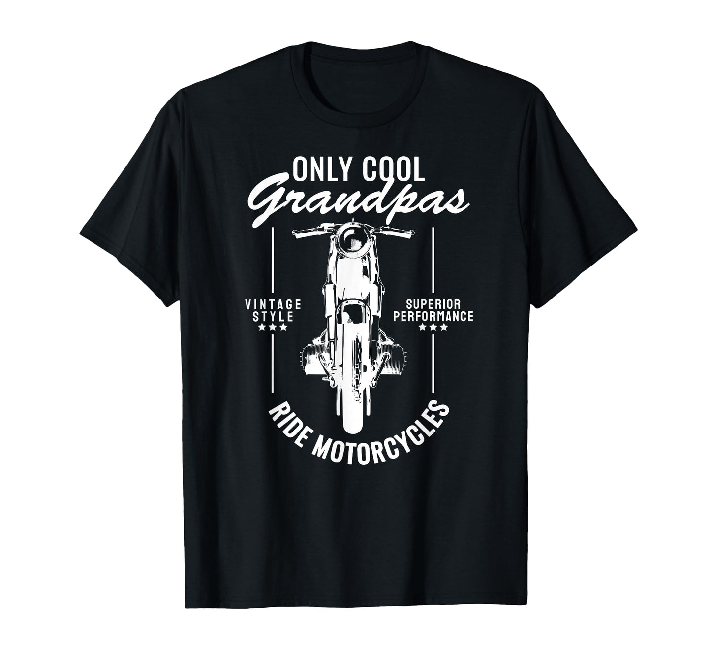 Only Cool Grandpas Ride Motorcycles Funny Biker Grandpa T-Shirt