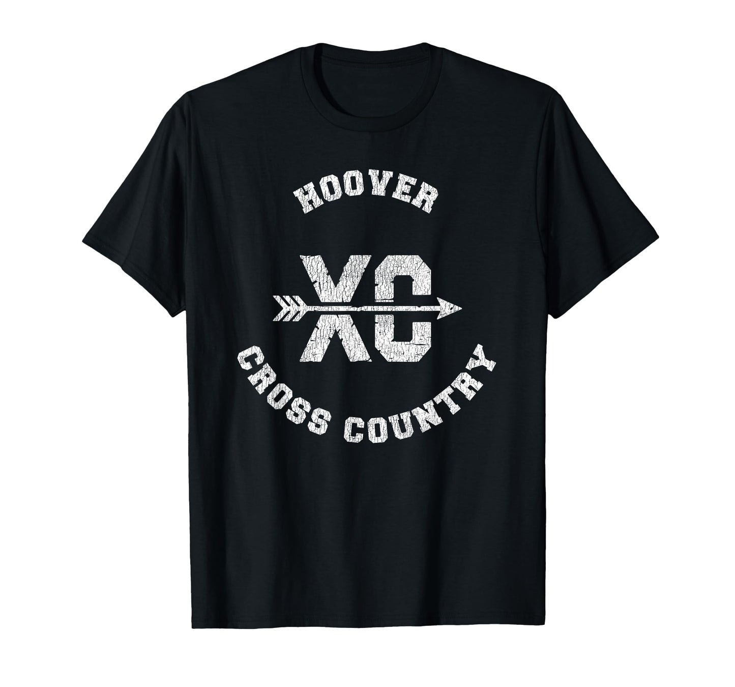 Hoover Cross Country Retro Distressed XC Running T-Shirt