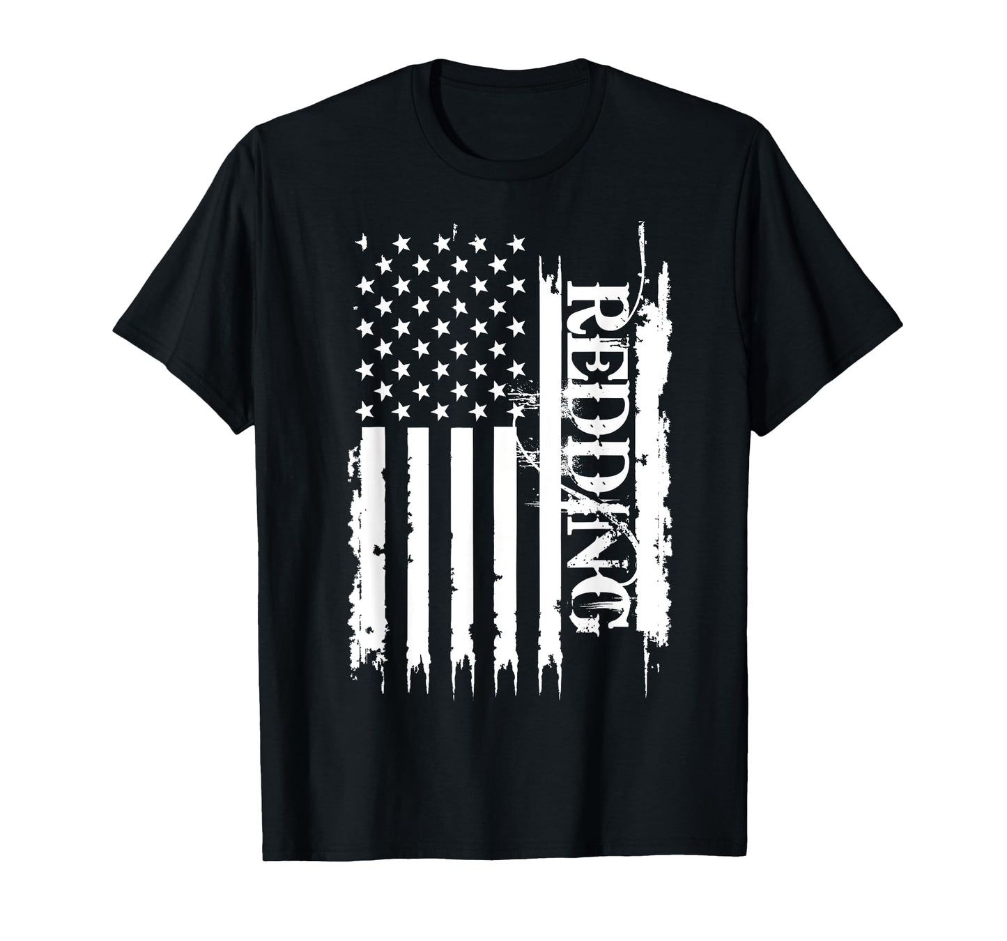 Redding United States Distressed w US Flag T-Shirt