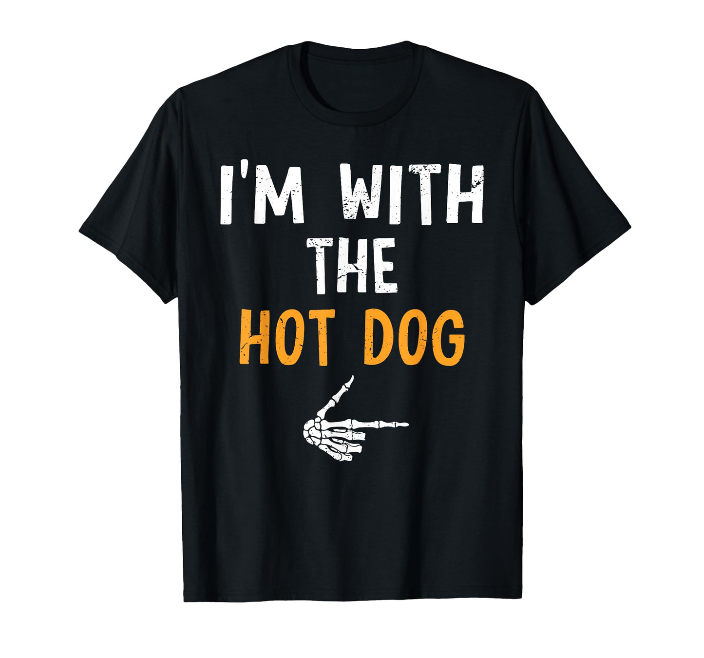 I'm with The Hot Dog Costume Halloween Matching Couple T-Shirt