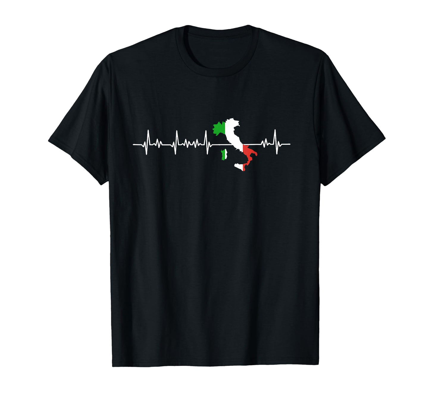 Heartbeat Italy Italian Flag T-Shirt