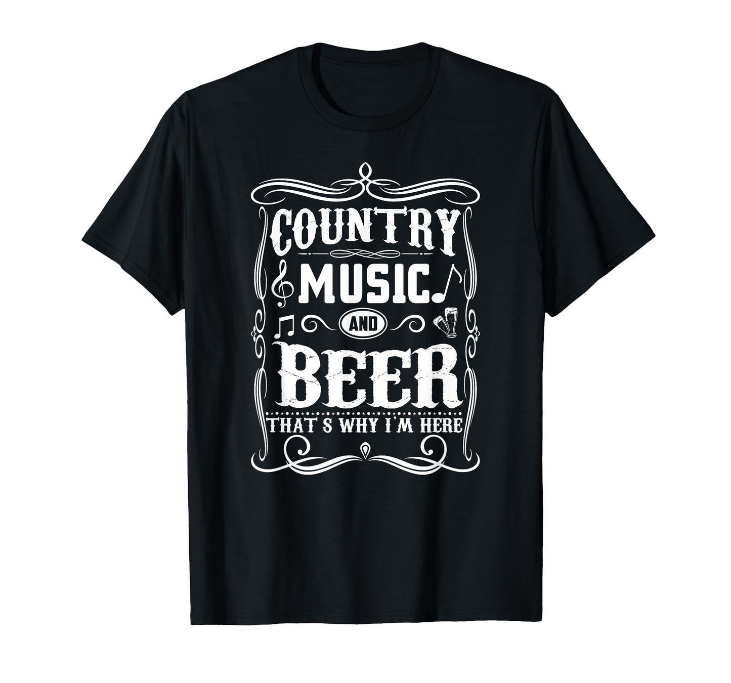 Country Music Beer Lover Vintage Guitar Cowboy Boots Product T-Shirt