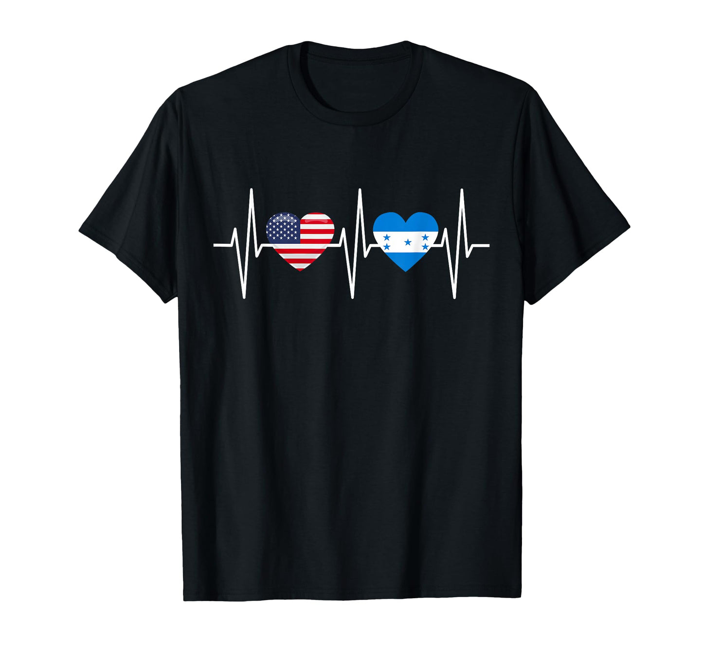USA Honduras Shirt Heartbeat America Honduran Flag Heart T-Shirt