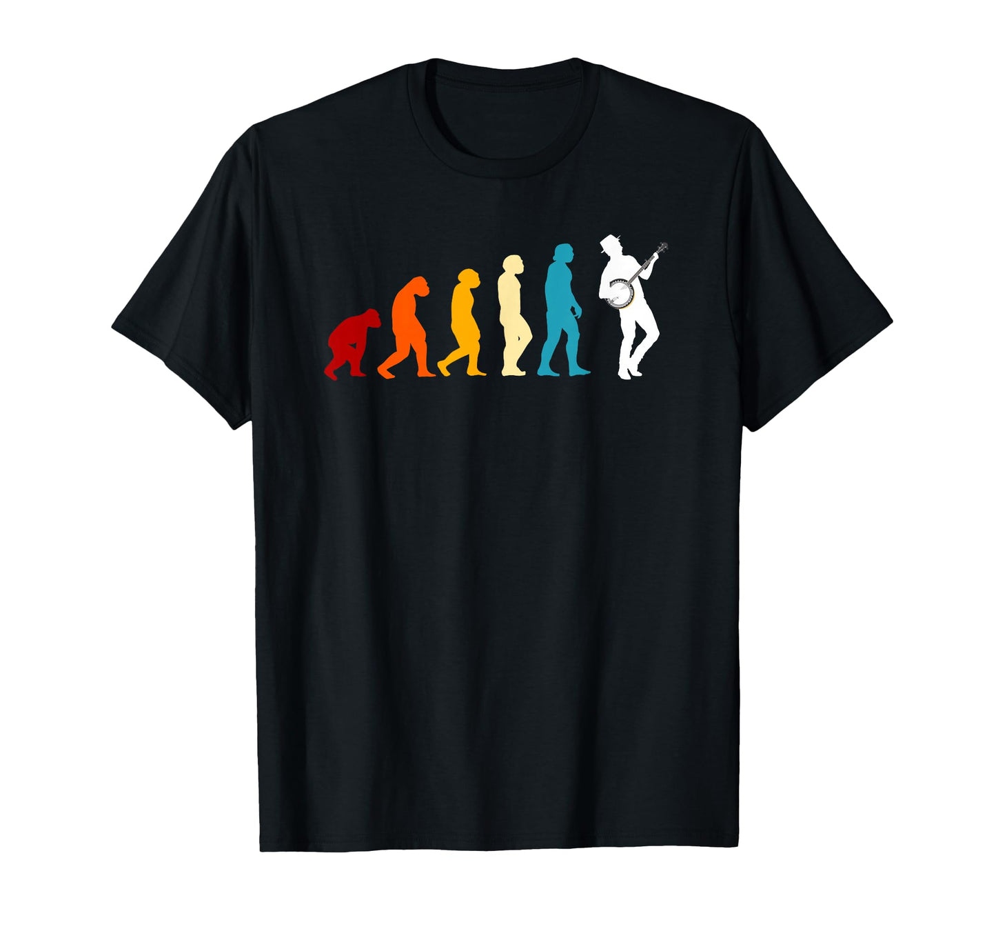Great Banjo Evolution Gift Idea Bluegrass Music T-Shirt