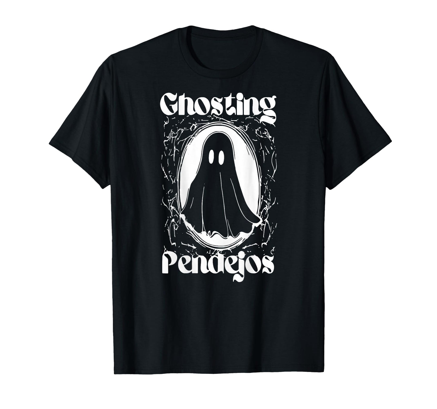 Funny Mexican Ghost Halloween Ghosting Pendejos ON BACK T-Shirt