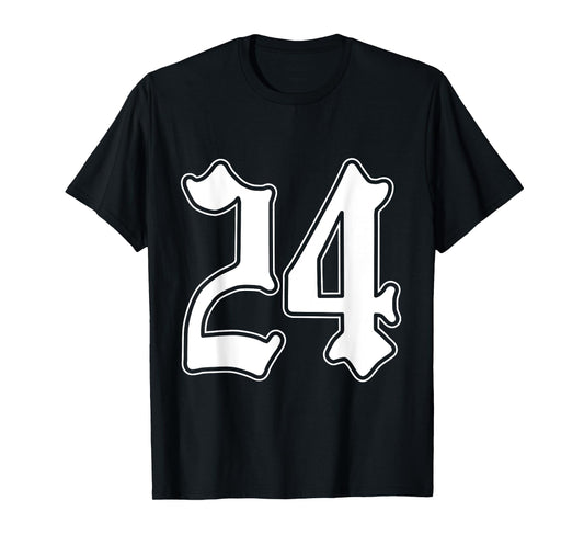 #24 White Number 24 Latino Sports Fan Team Cholo Easy T-Shirt