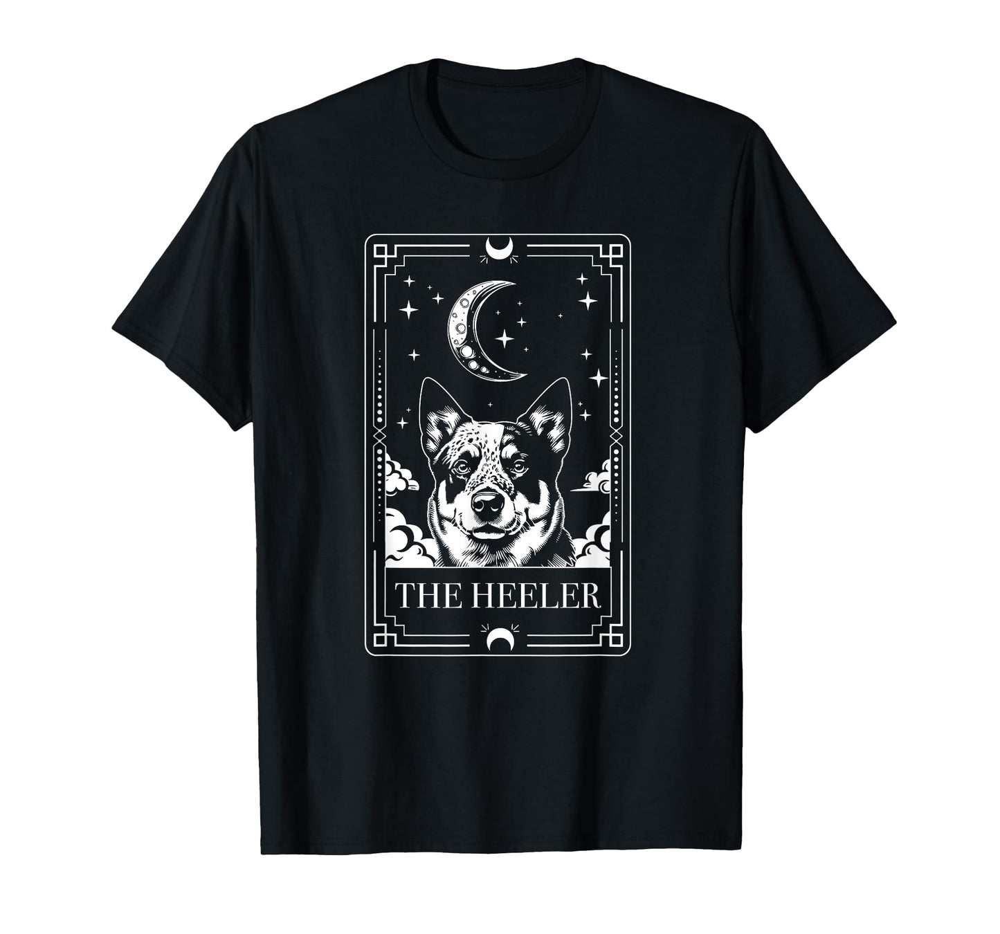 Blue Heeler Dog Funny Tarot Card Australian Cattle Dogs T-Shirt