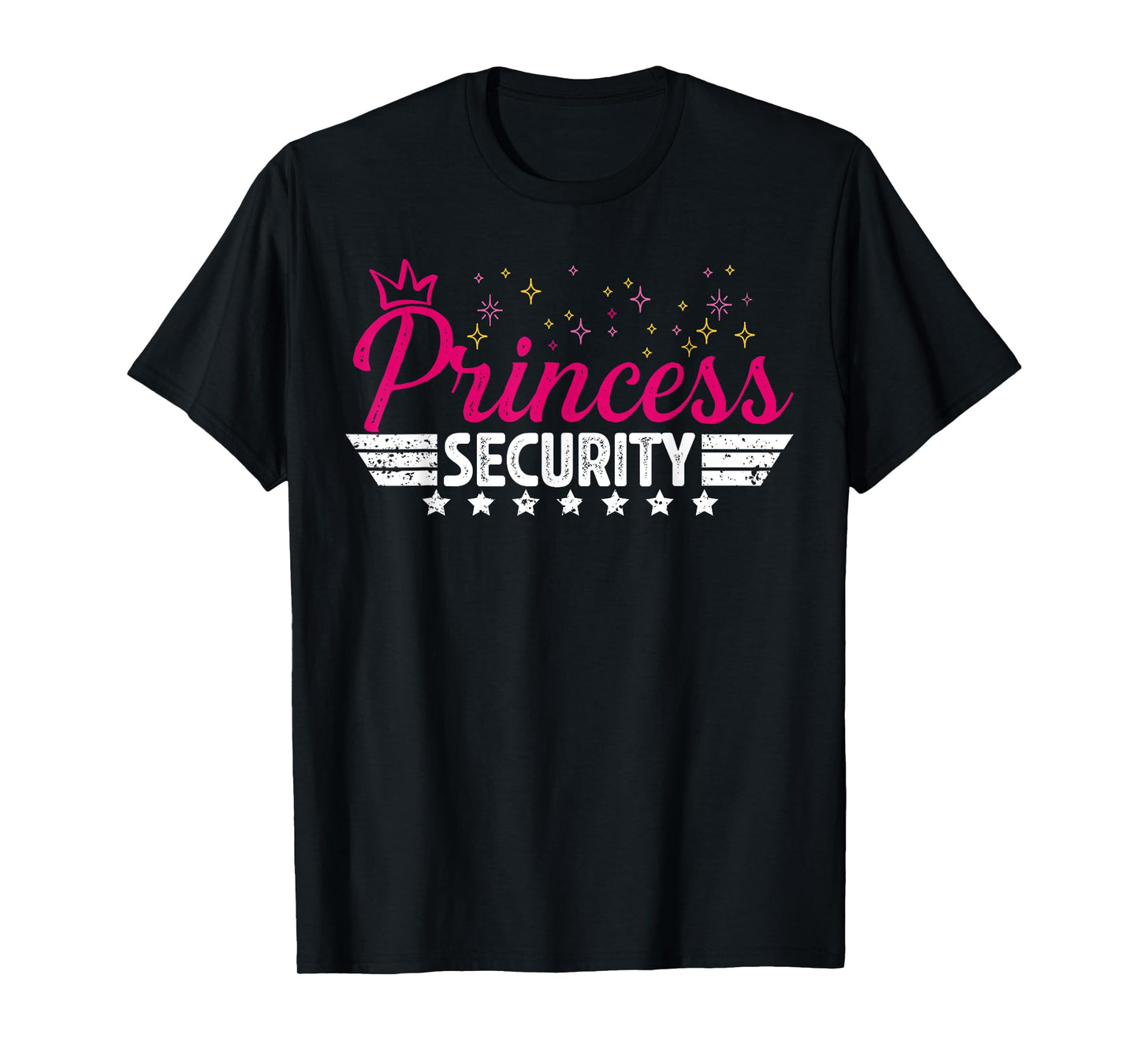 Halloween Kostm Prinzessin Security Unisex-Adult T-Shirt Black Small Short Sleeve Cotton Blend T-Shirt Princess Safety Funny Graphic Halloween Shirt