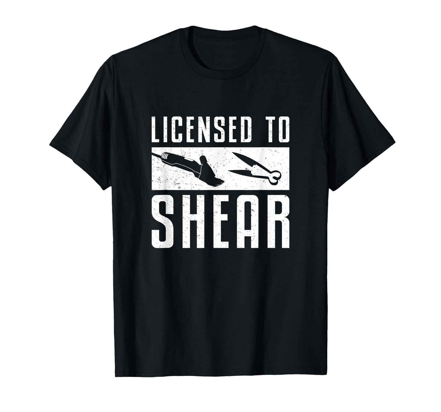 Licensed To Shear Funny Sheep Shearing For A Wool Harvester T-Shirt