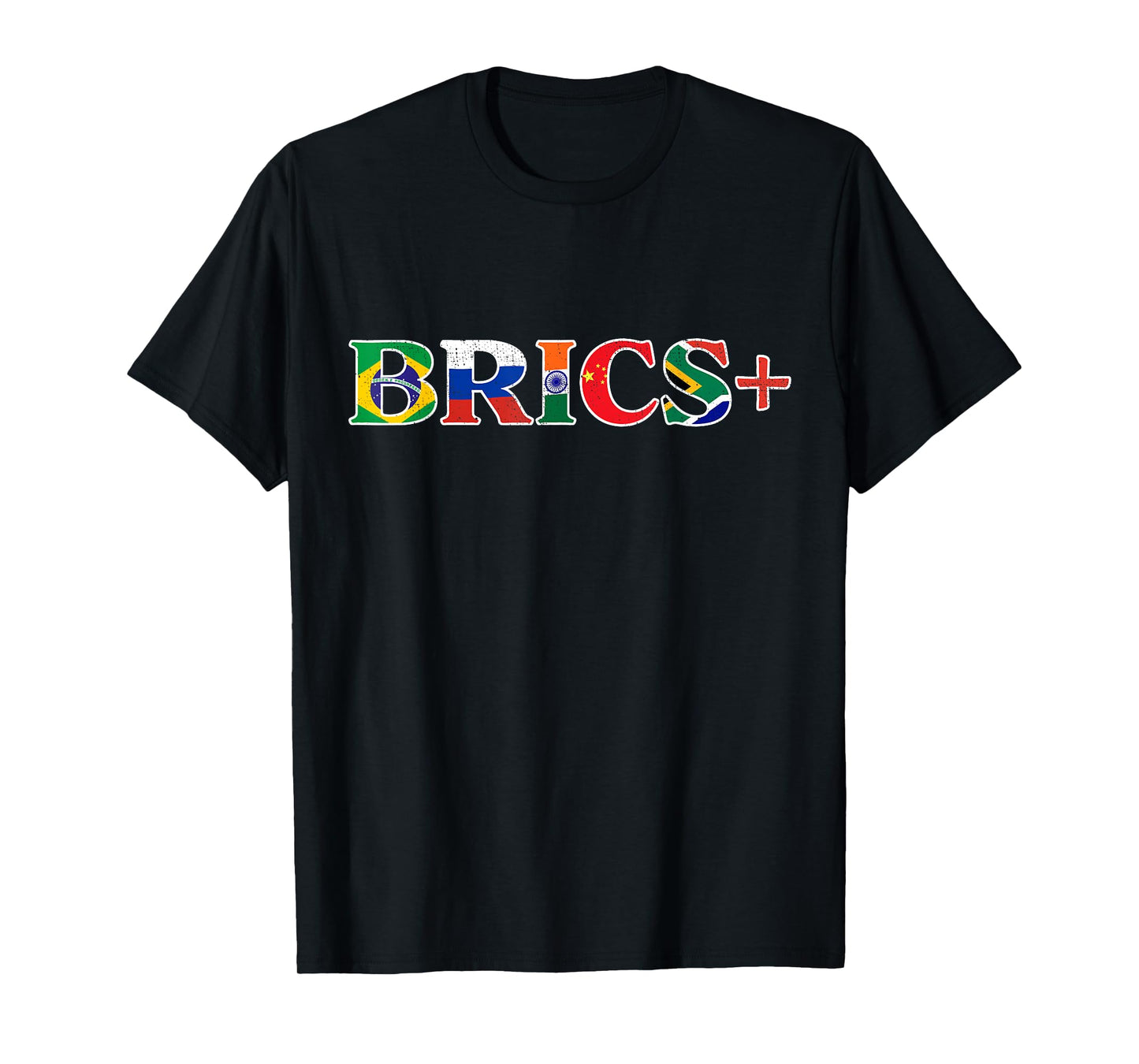 BRICS+ Flag Letter Brazil Russia India China & South Africa T-Shirt