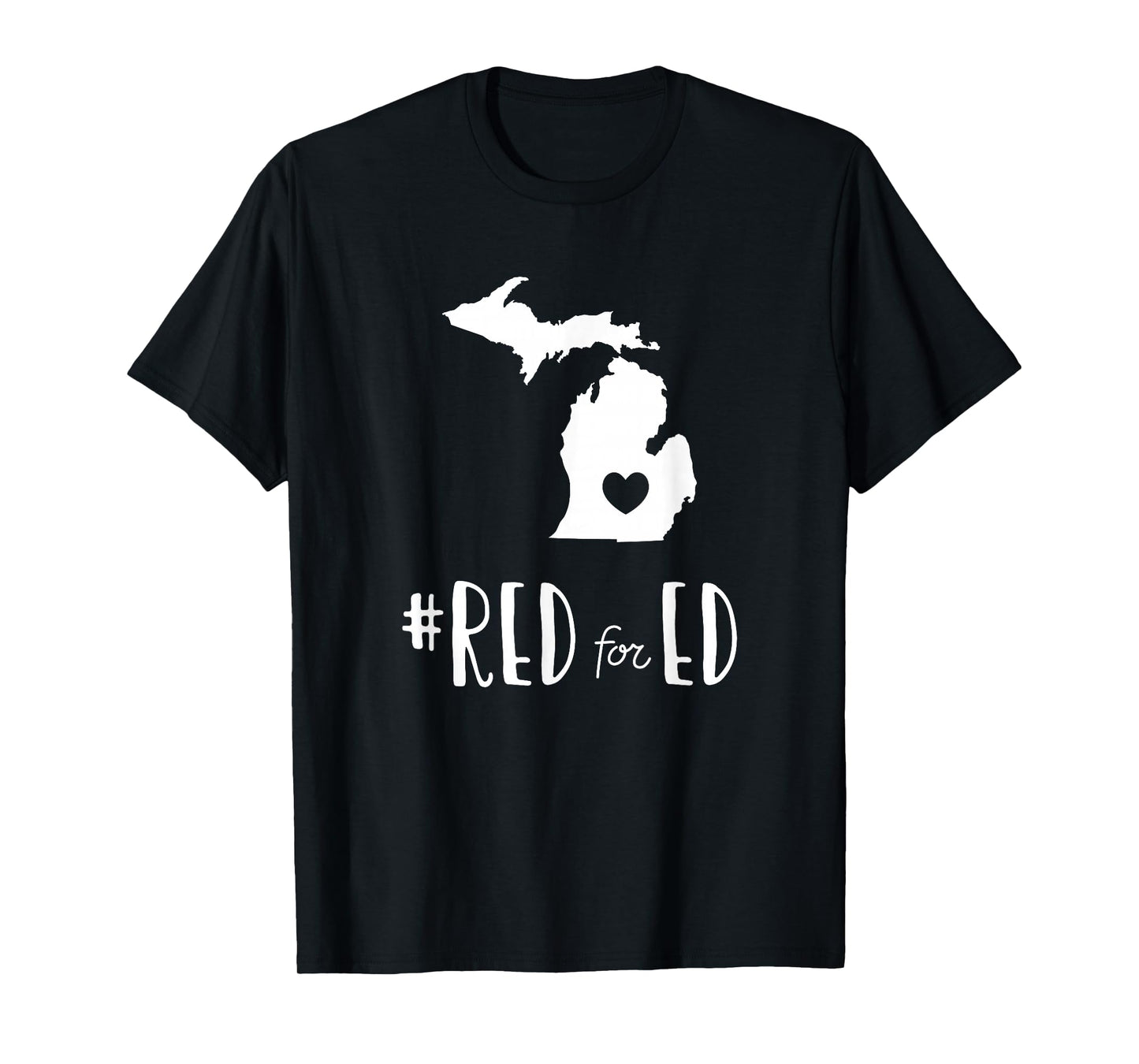Red For Ed Michigan Teacher Public Education T-Shirt