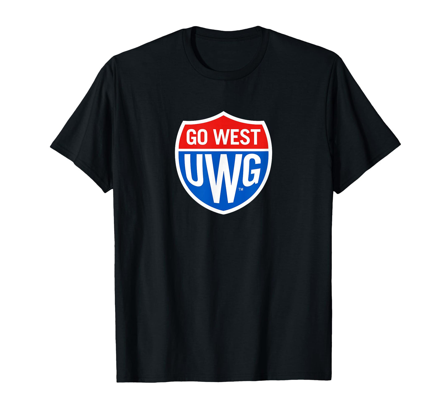 University of West Georgia UWG Wolves Go West Shield Logo T-Shirt