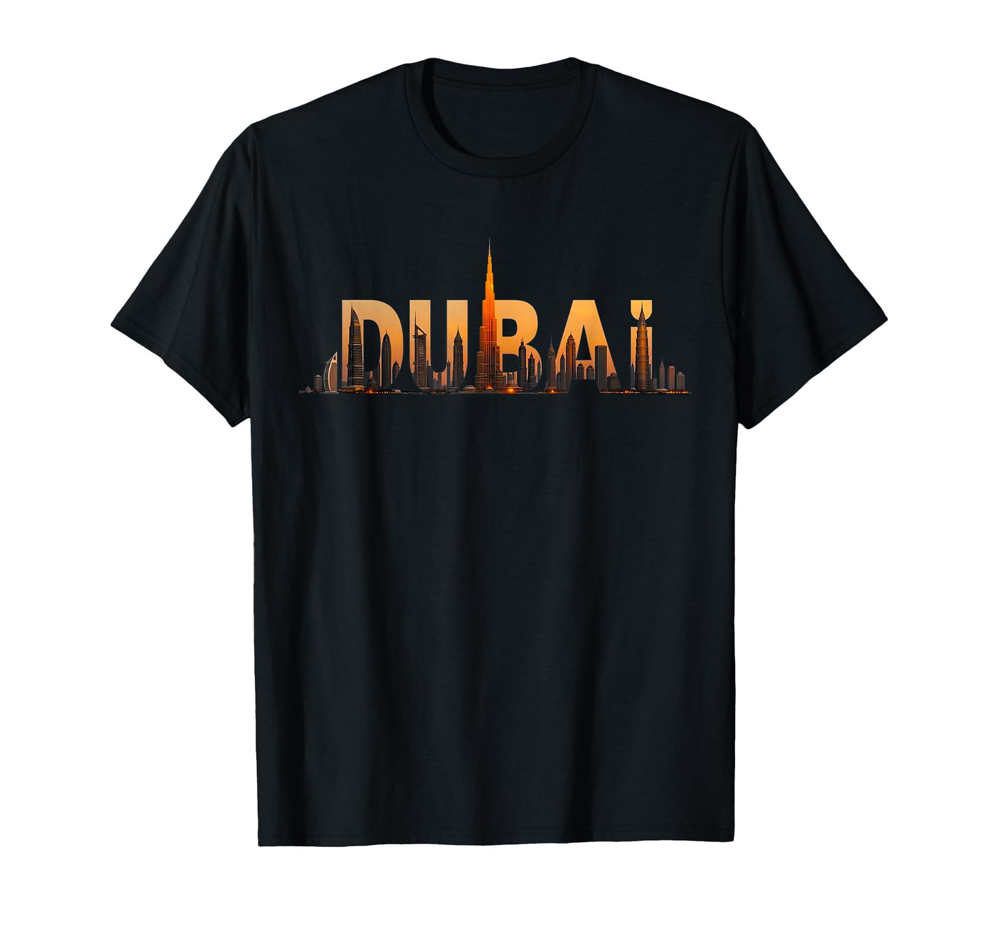 Dubai Skyline Burj Khalifa Cityscape Travel Souvenir Dubai T-Shirt