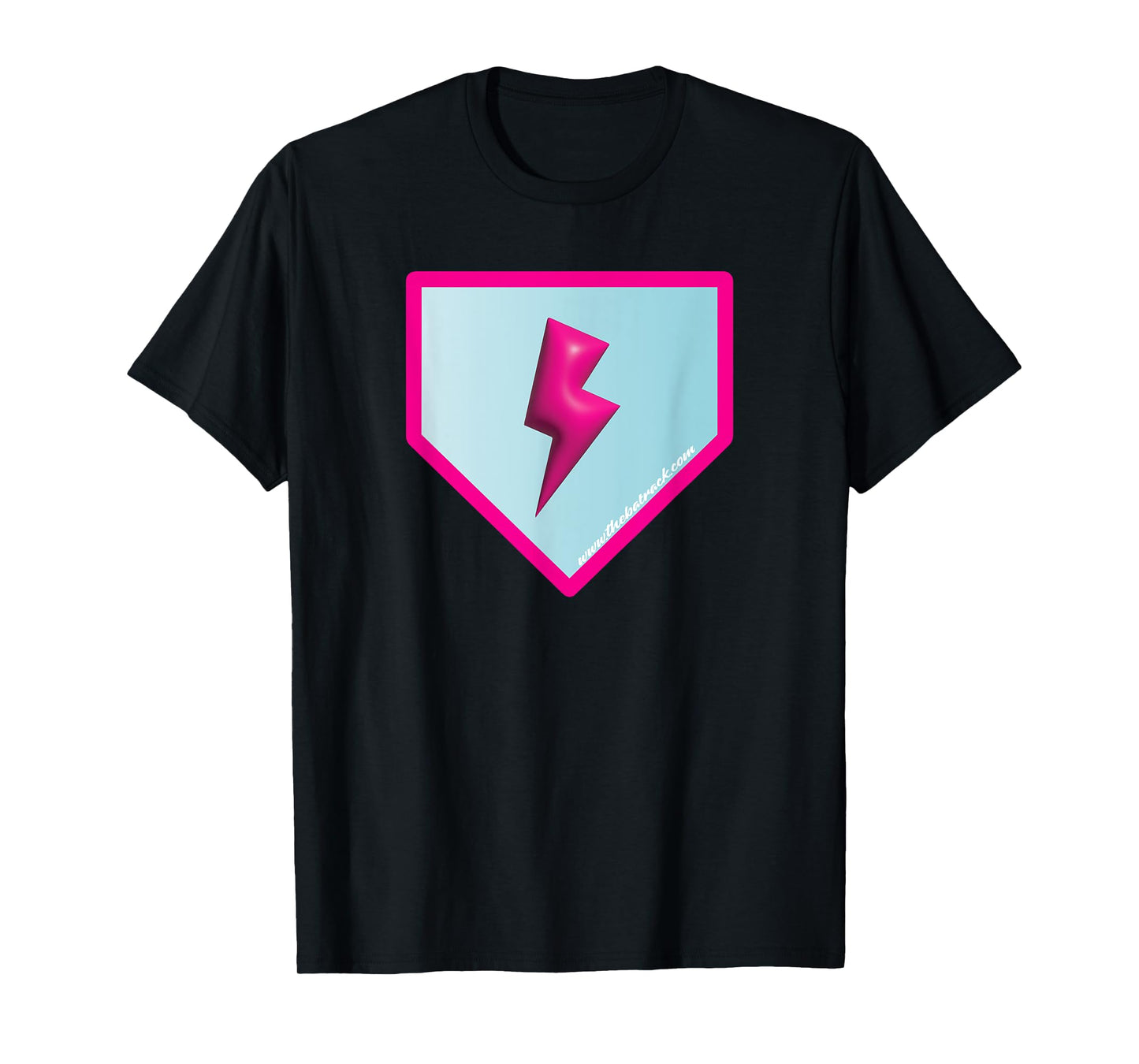 Baseball Home Plate Lightning Bolt T-Shirt