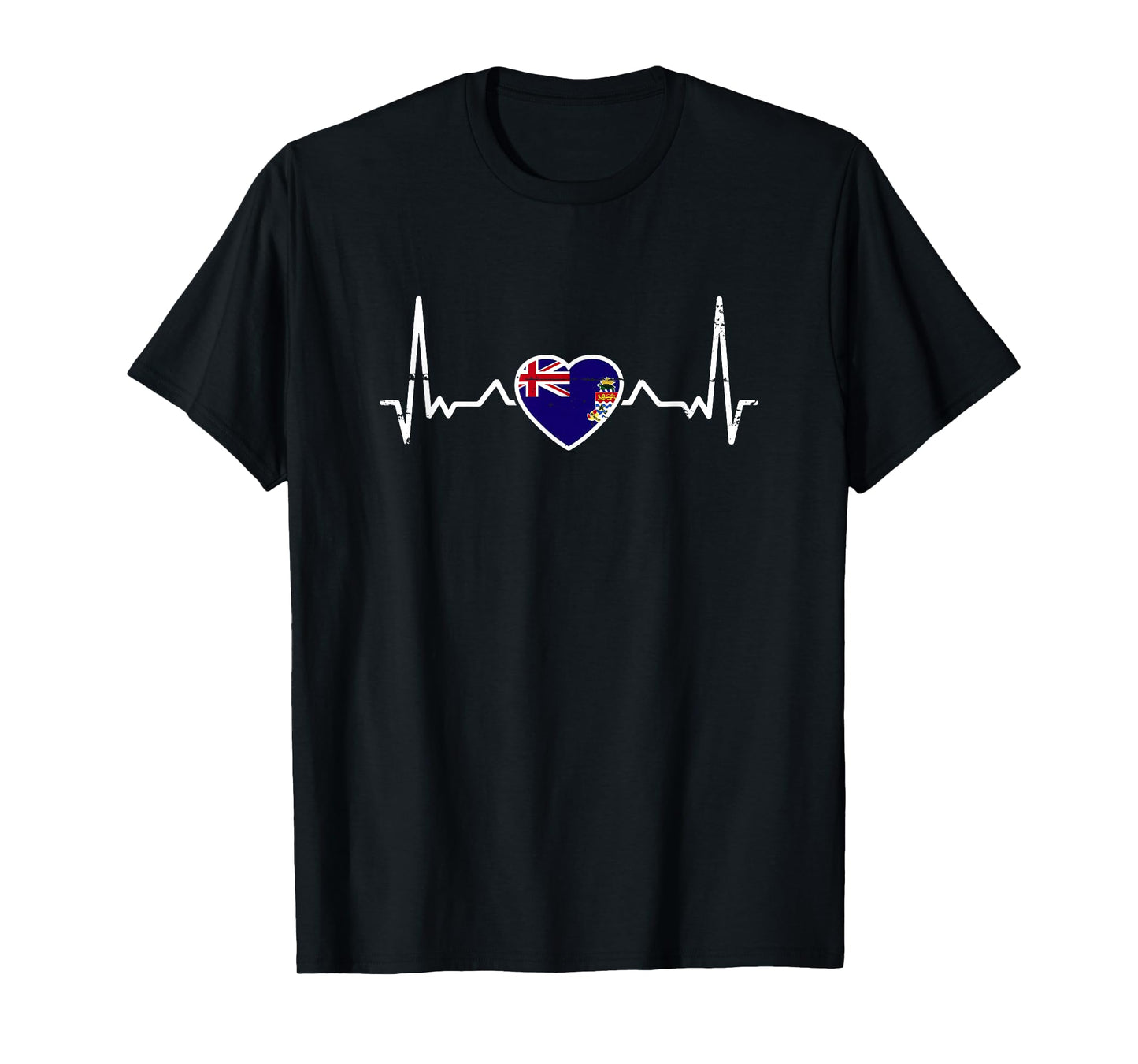 Cayman Islands Vintage Heartbeat Flag T-Shirt