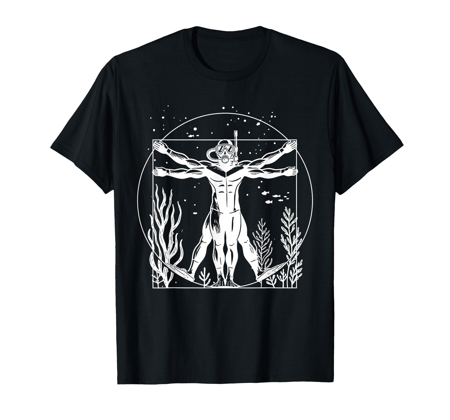Vitruvian Scuba Diver Shirt Funny Scuba Diving Vitruvian Man T-Shirt