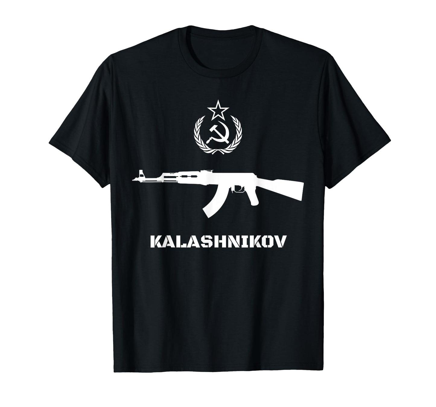 Vintage Soviet Kalashnikov AK-47 USSR Russian Gun Rifle T-Shirt