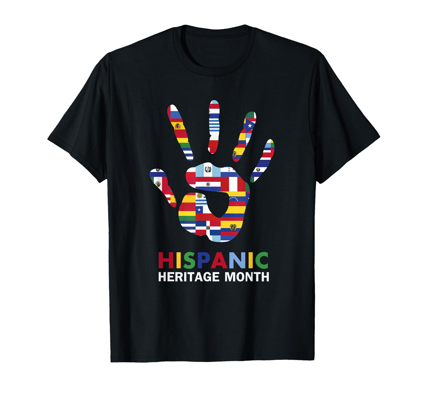 National Hispanic Heritage Month Latin Countries HandPrint T-Shirt