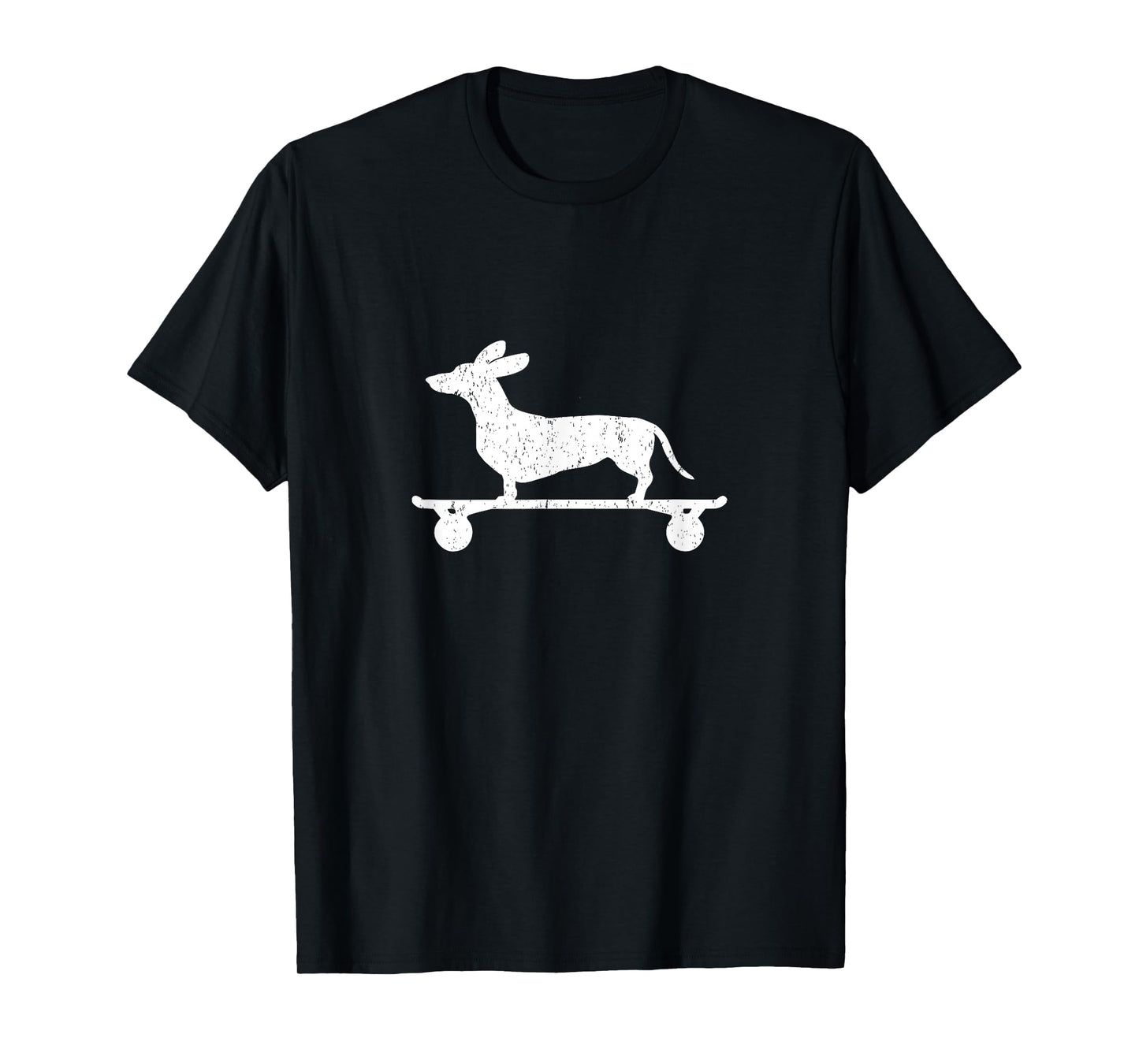 Cute Dachshund on a Skateboard Funny Wiener Dog T-Shirt