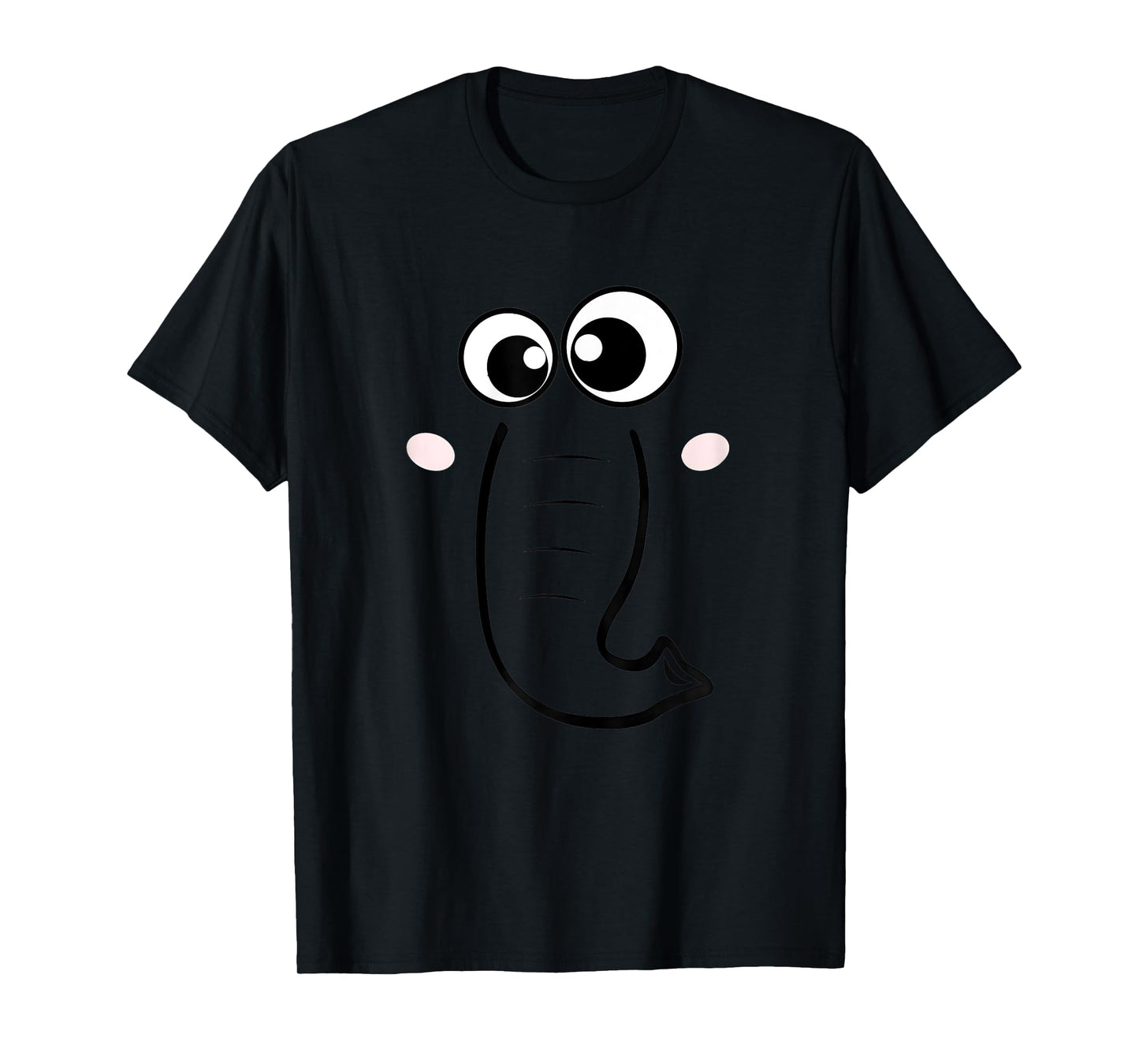 Elephant Face, Cartoon Style, Easy Halloween Costume T-Shirt