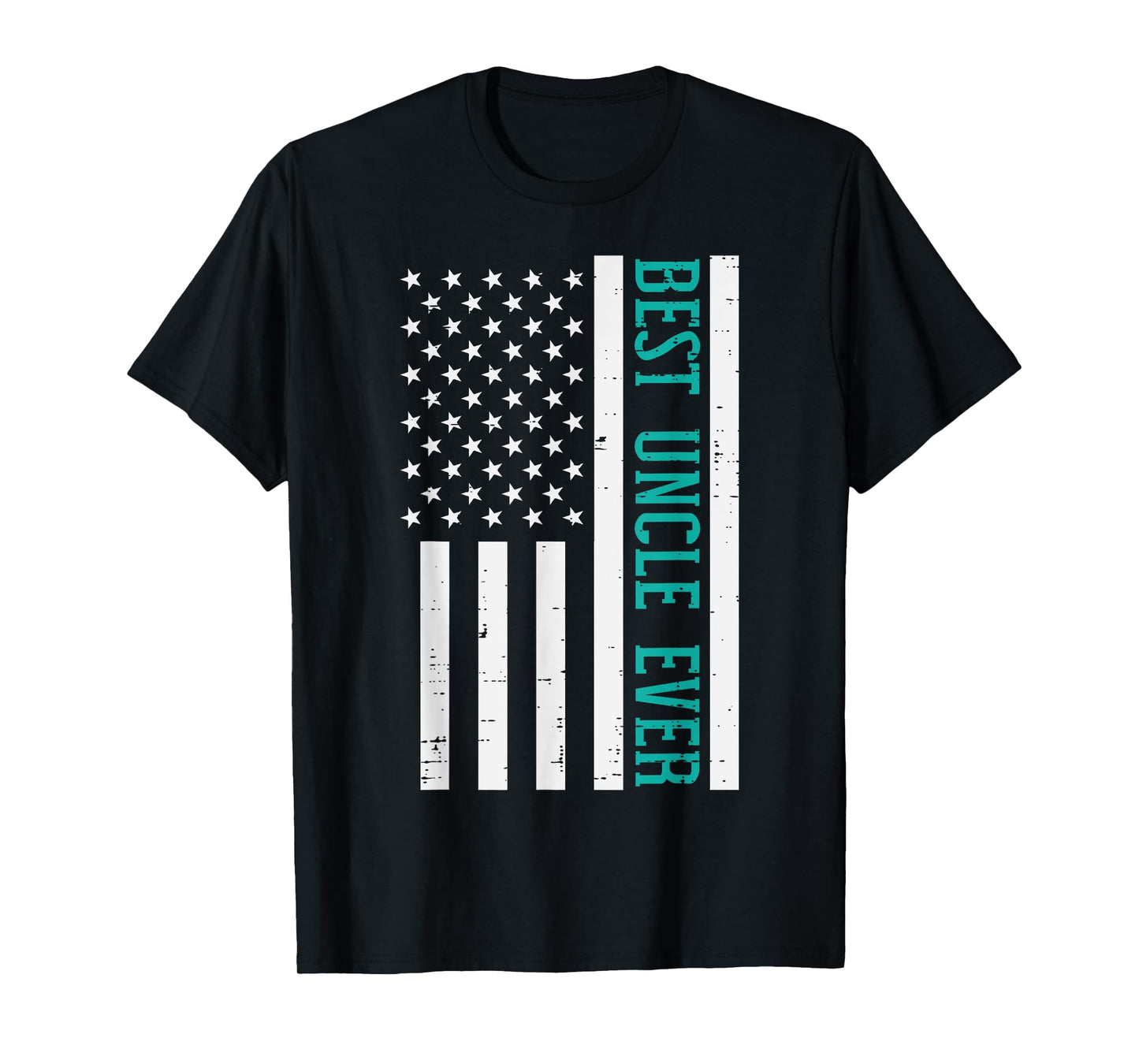Best Uncle Ever US Flag Vintage Fathers Day Patriotic Men T-Shirt