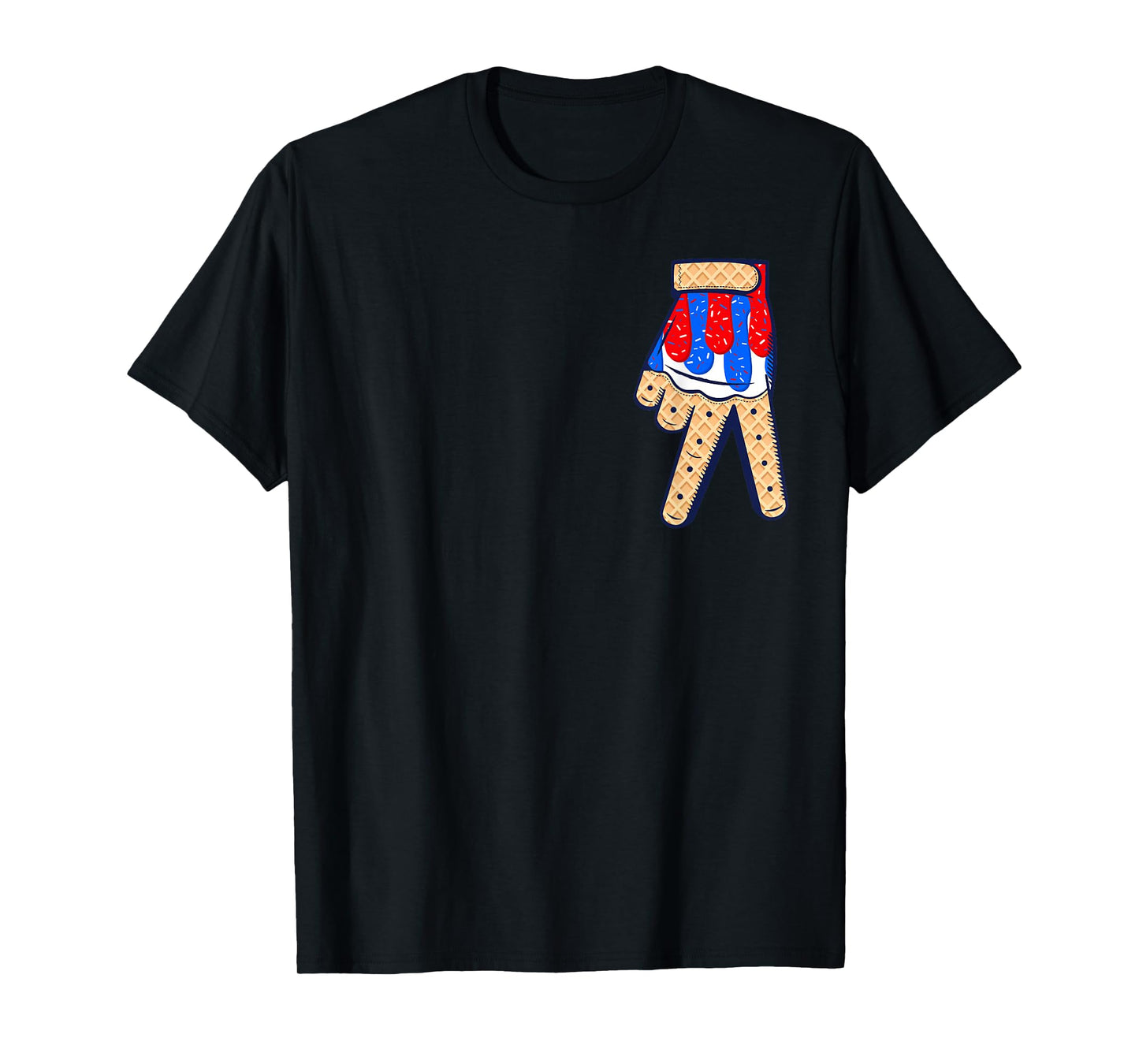 Baseball Ice Cream Drip Boys Home Plate Glove Respect Drip T-Shirt