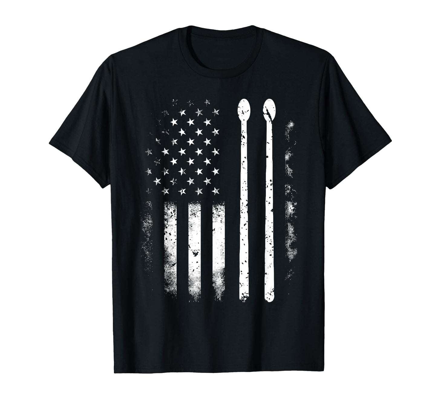 American Flag Drumsticks USA Drummers Vintage Drum Sticks T-Shirt