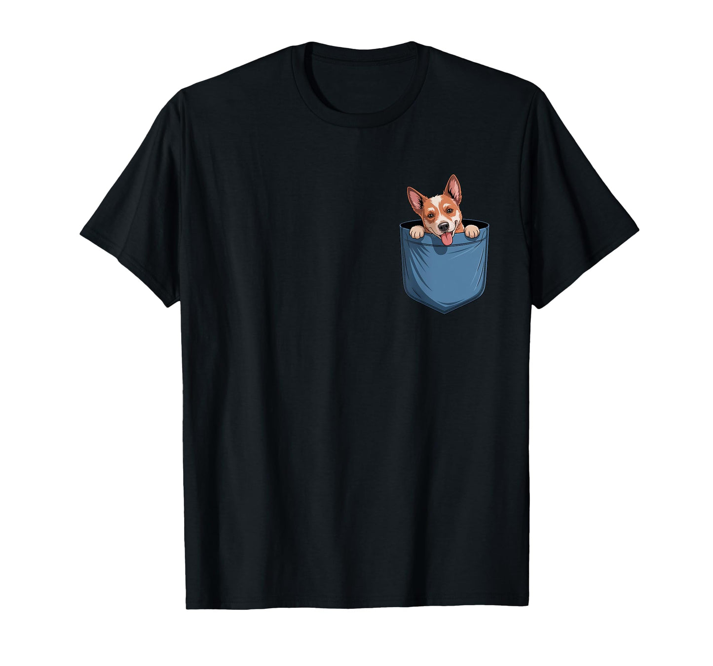 Cute Pocket Red Heeler Lover Australian Cattle Dog Mom T-Shirt