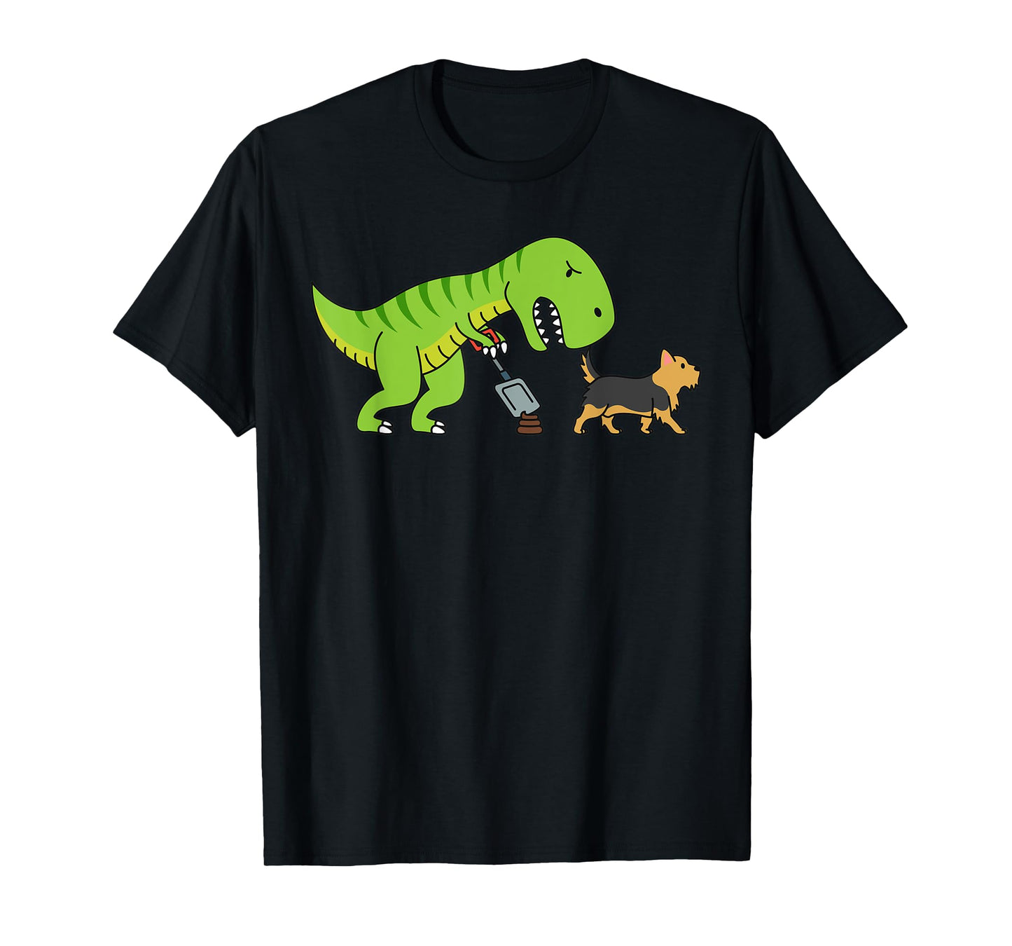 T-Rex Dinosaur Poop Yorkshire Terrier Dog T-Shirt