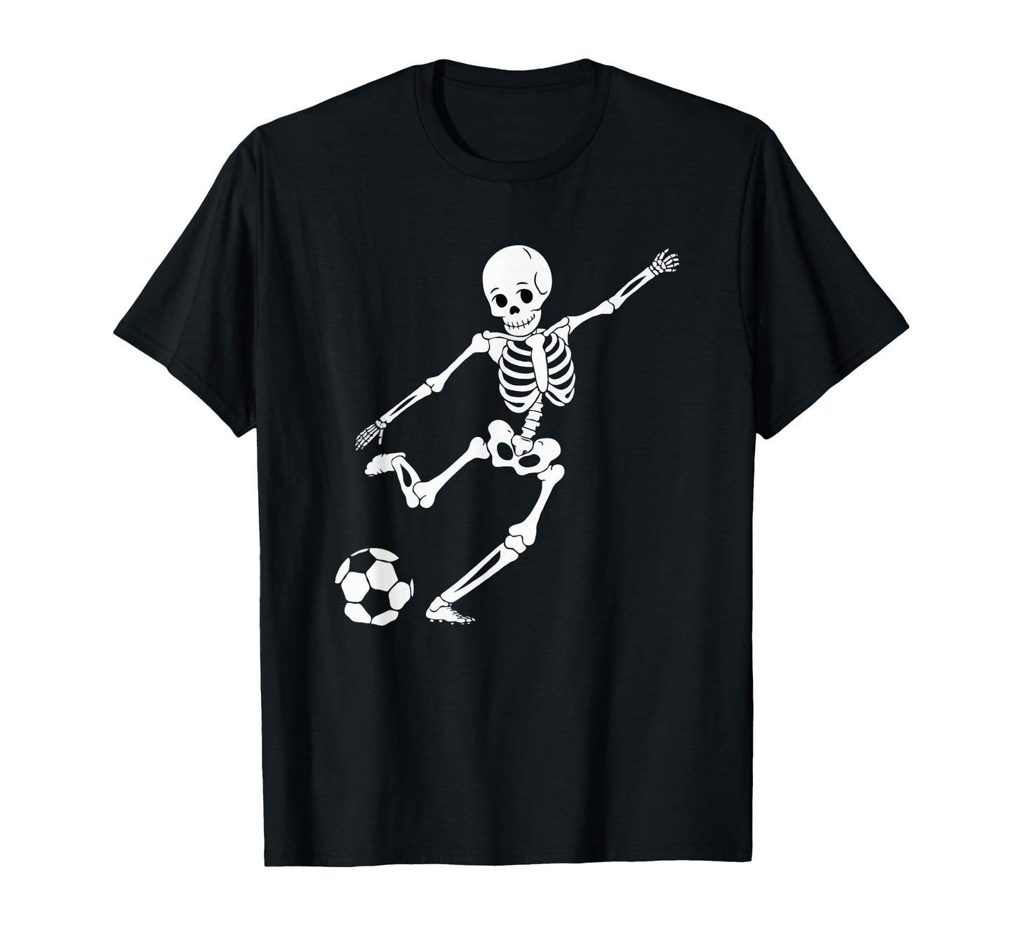 Soccer Skeleton Halloween Men Boys Soccer Player Halloween T-Shirt