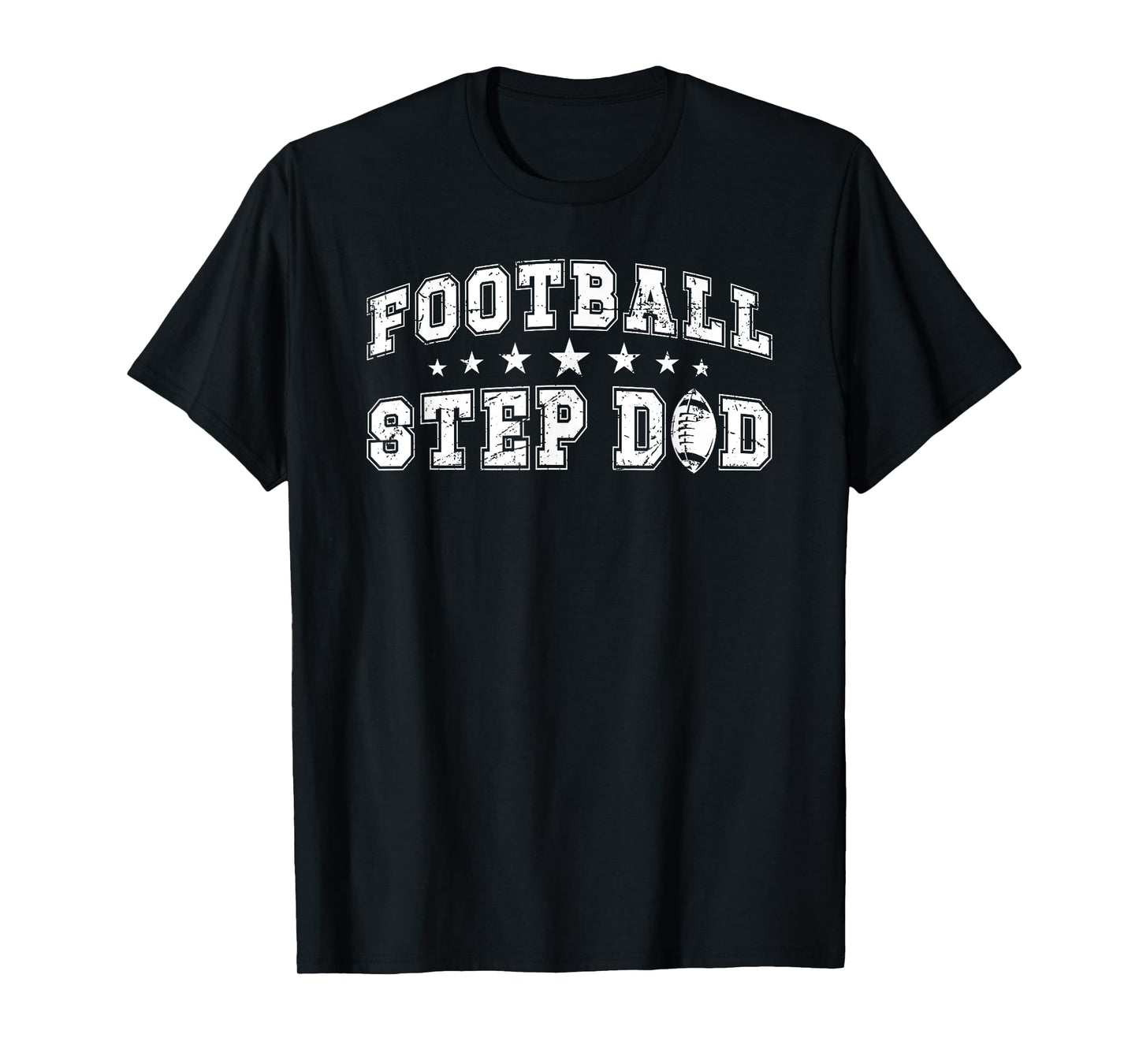 Football Step Dad Of A Football Player Stepfather T-Shirt