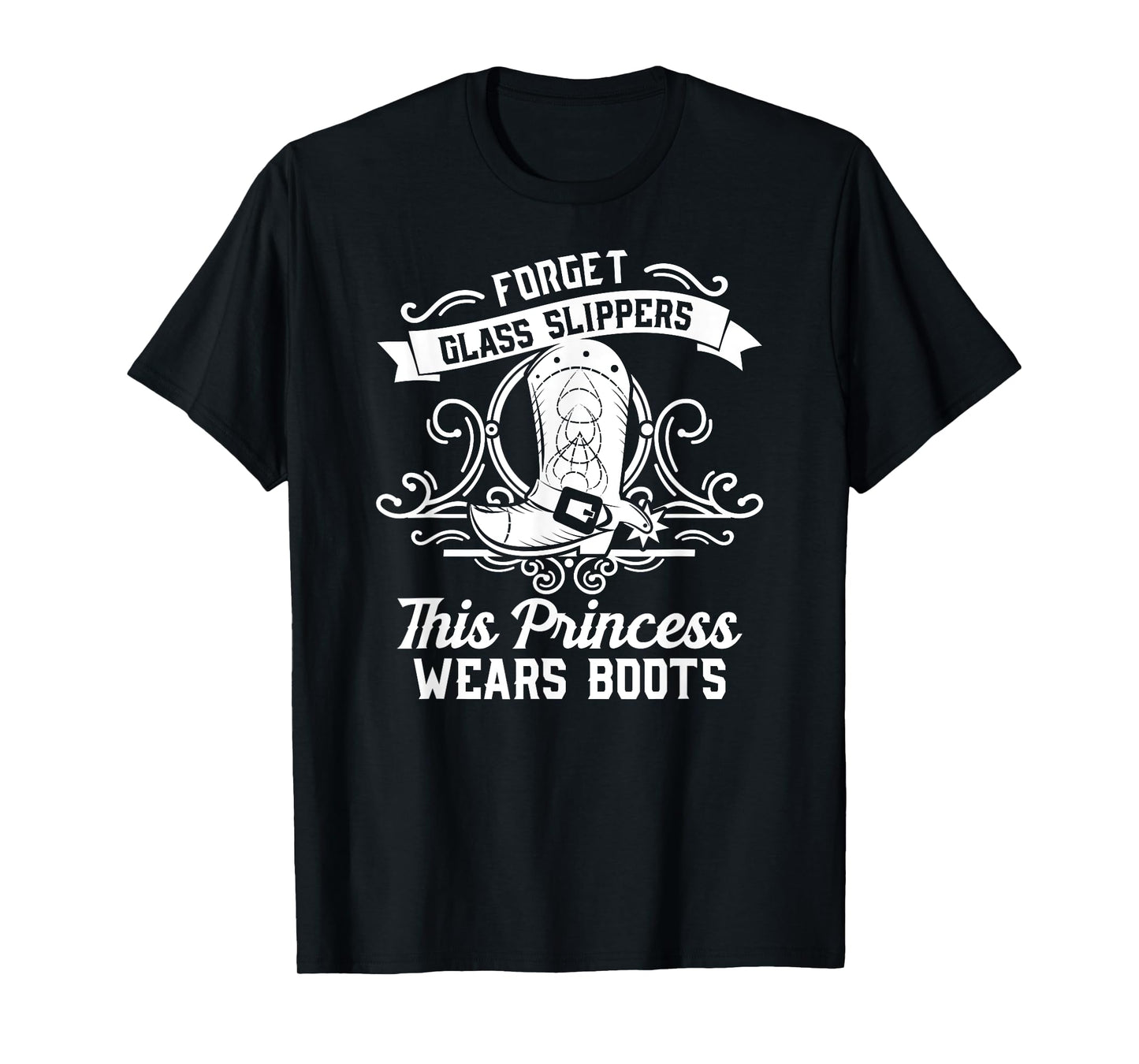 Fun Badass Princess Wears Boots Cowgirl Gift Design T-Shirt