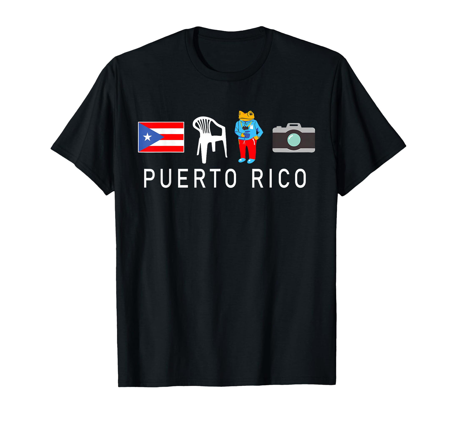 Más Fotos Puerto Rico Frog Concho For Men Women T-Shirt
