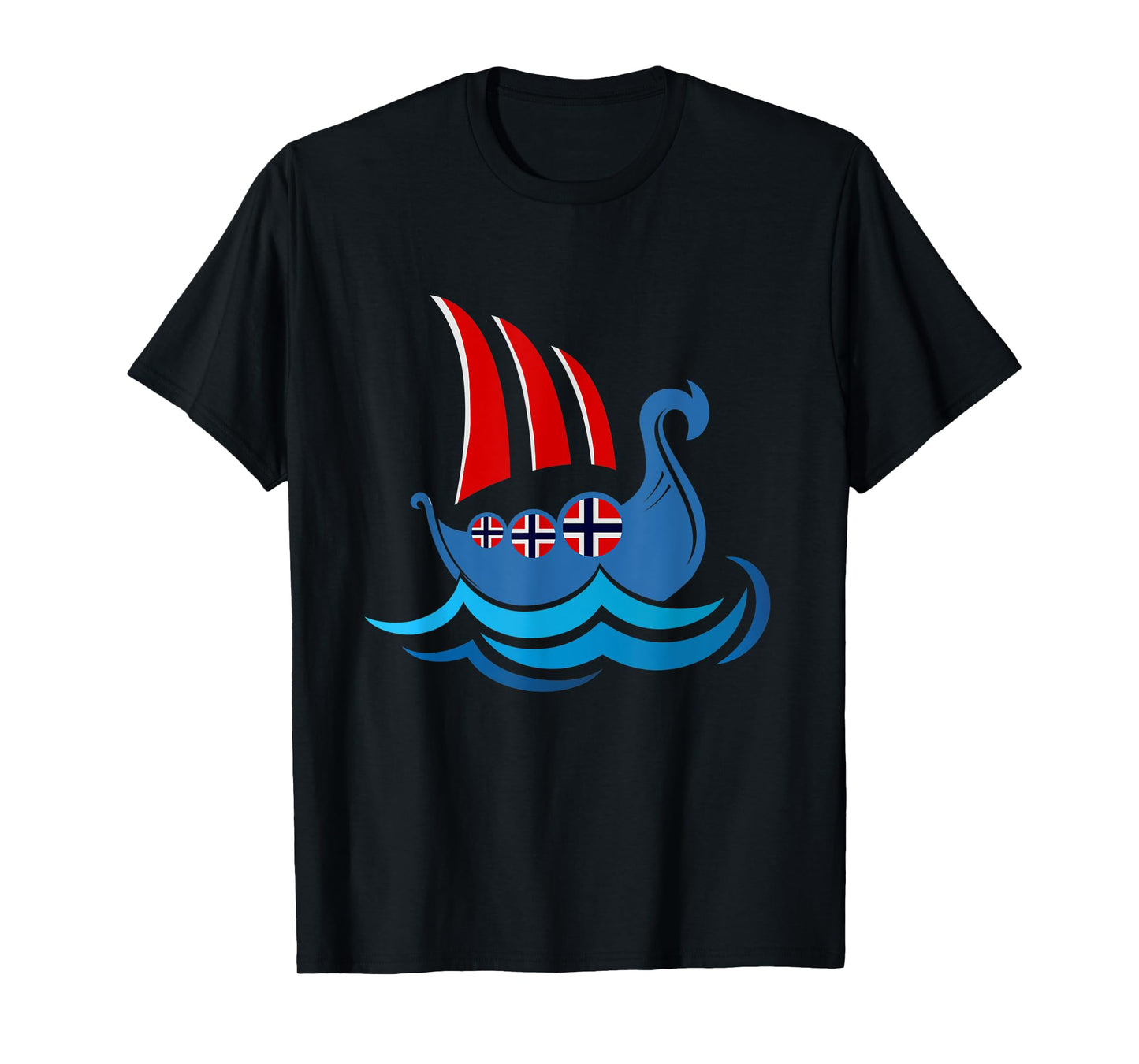 Nordic Norwegian Flag Scandinavia Ship Norway T-Shirt