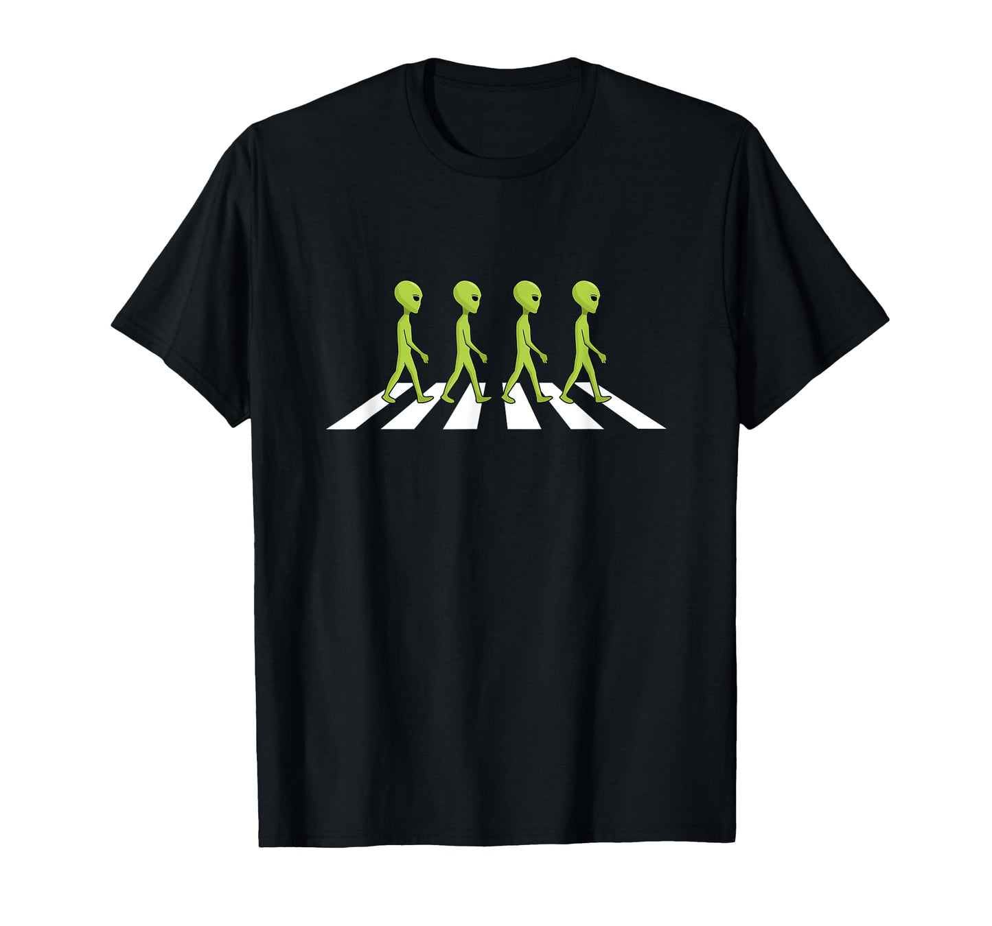 Aliens crossing and walking across road funny gift T-Shirt