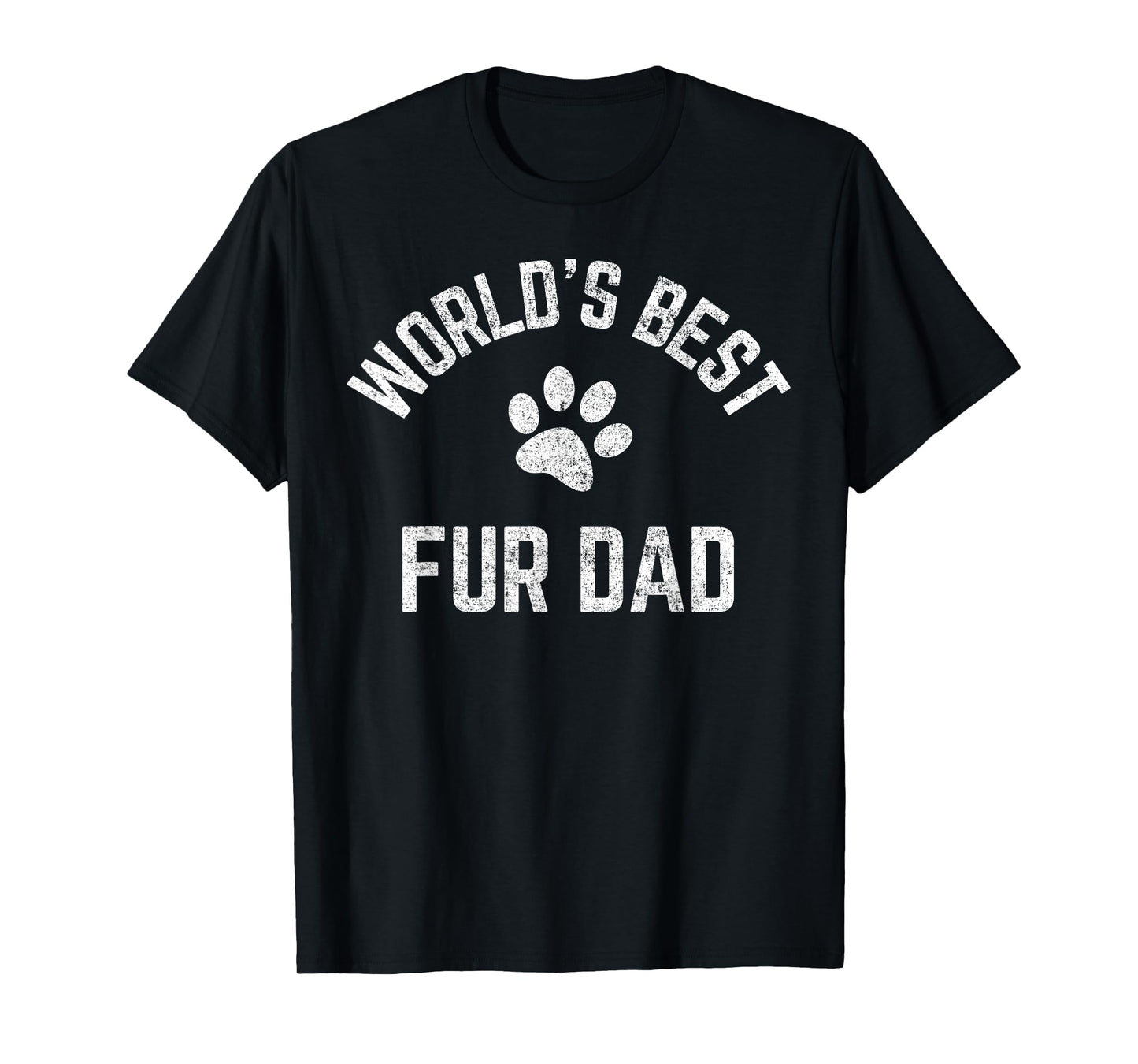 Best Fur Dad Ever Vintage Retro Dog and Cat Daddy T-Shirt