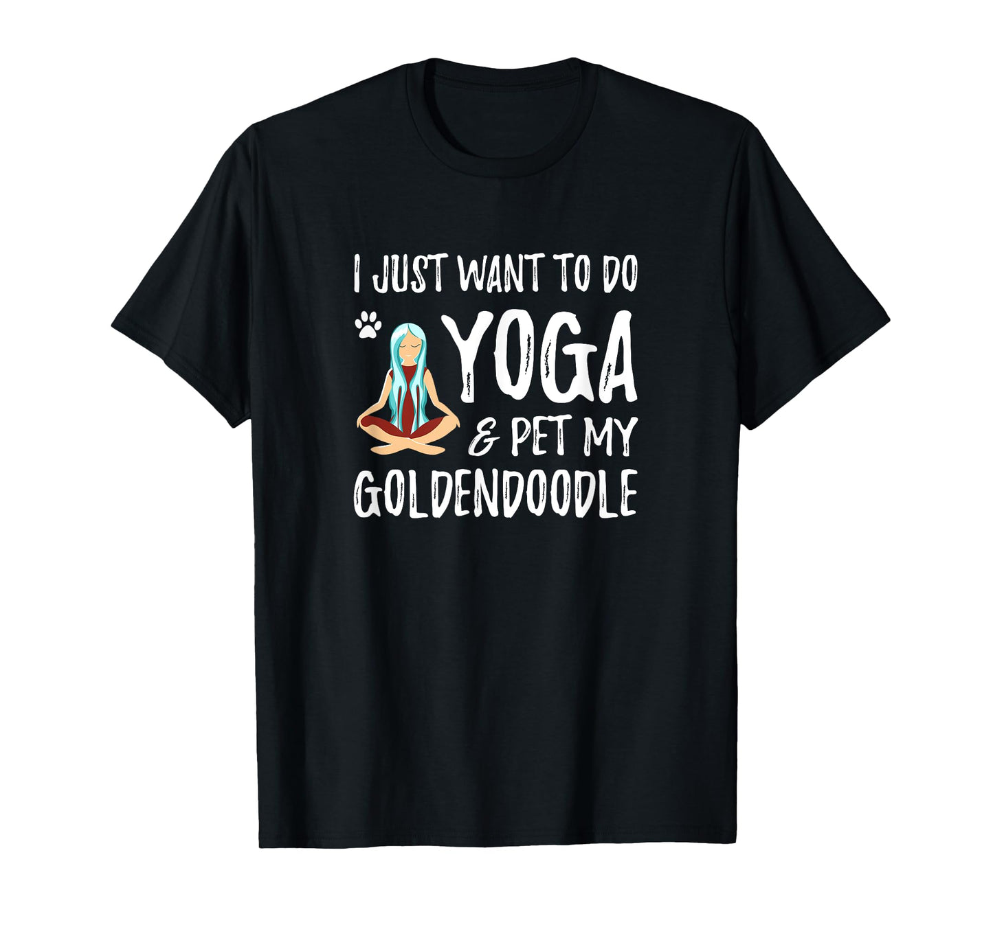 Yoga and Goldendoodle T-Shirt for Funny Dog Mom T-Shirt for Men Women Kids
